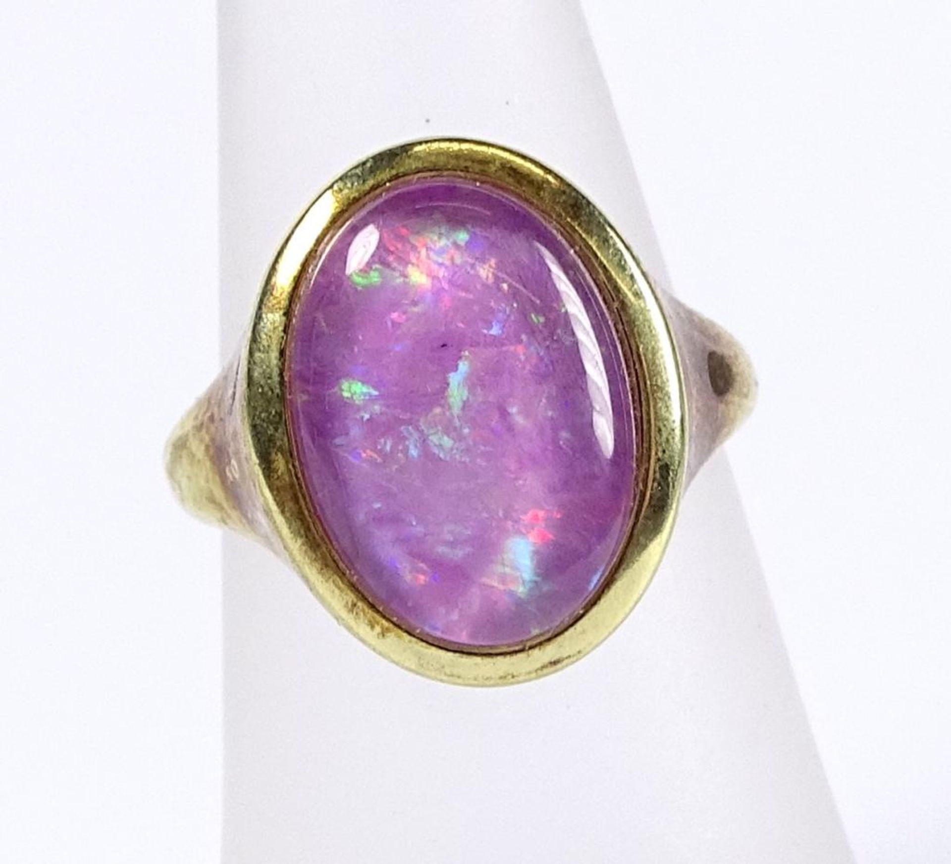 Ring,Silber -925-,vergoldet,Opal Triplette,4,5gr.RG 49/50