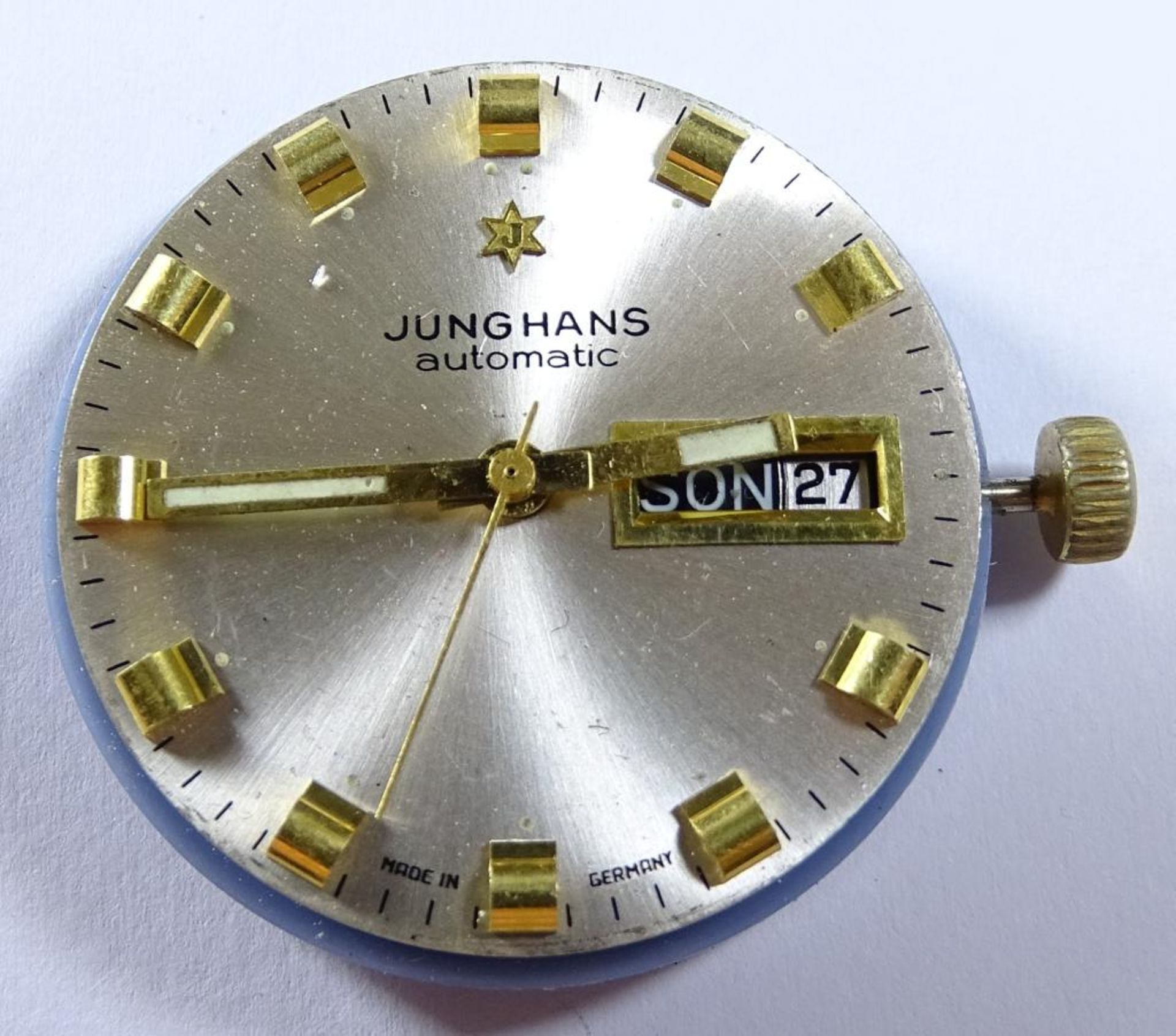 Taschenuhren Werk "Junghans",automatik,aus Gold Uhr,d-29mm,Funktion nicht geprüf