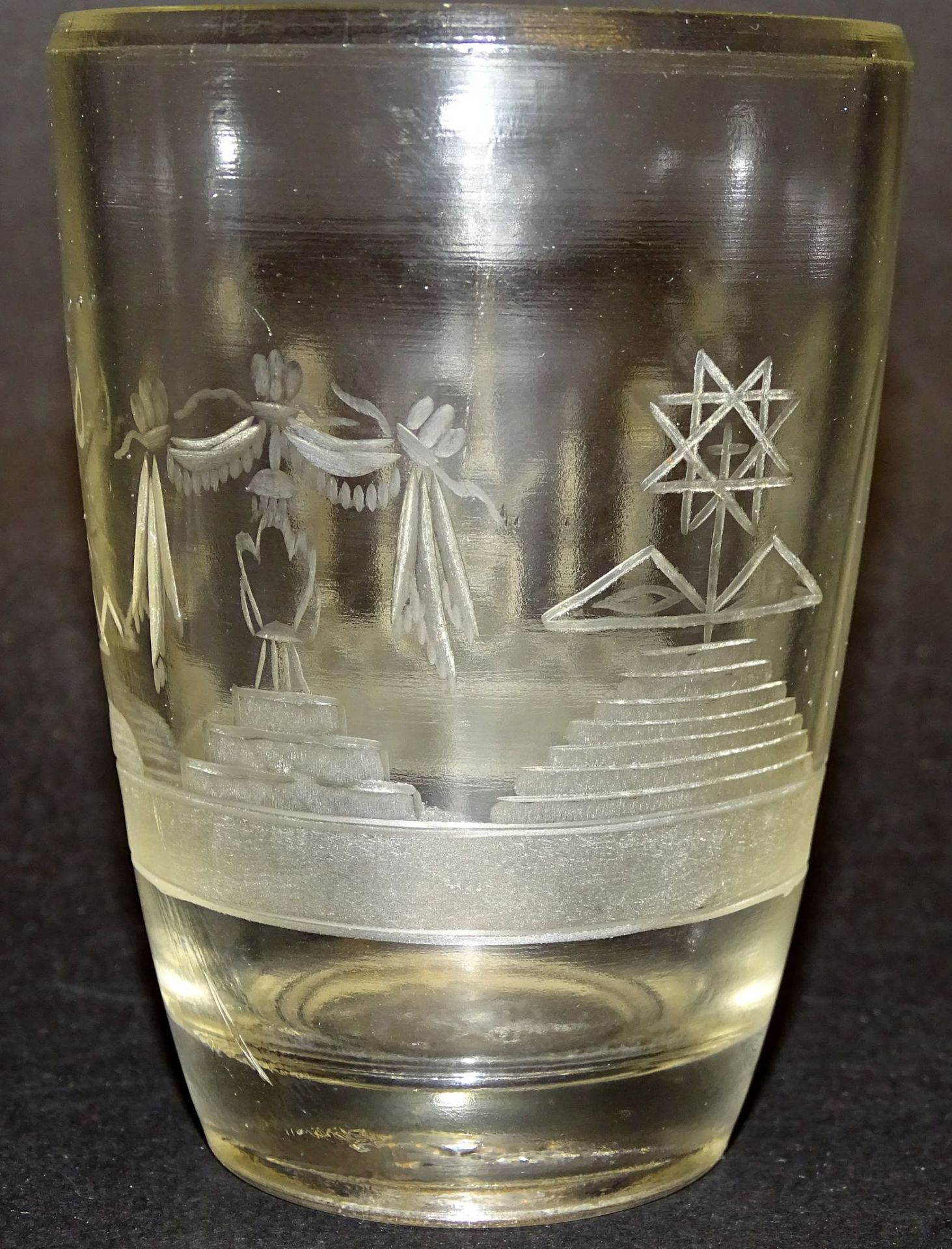 Freimaurer-Glas, H-9 cm