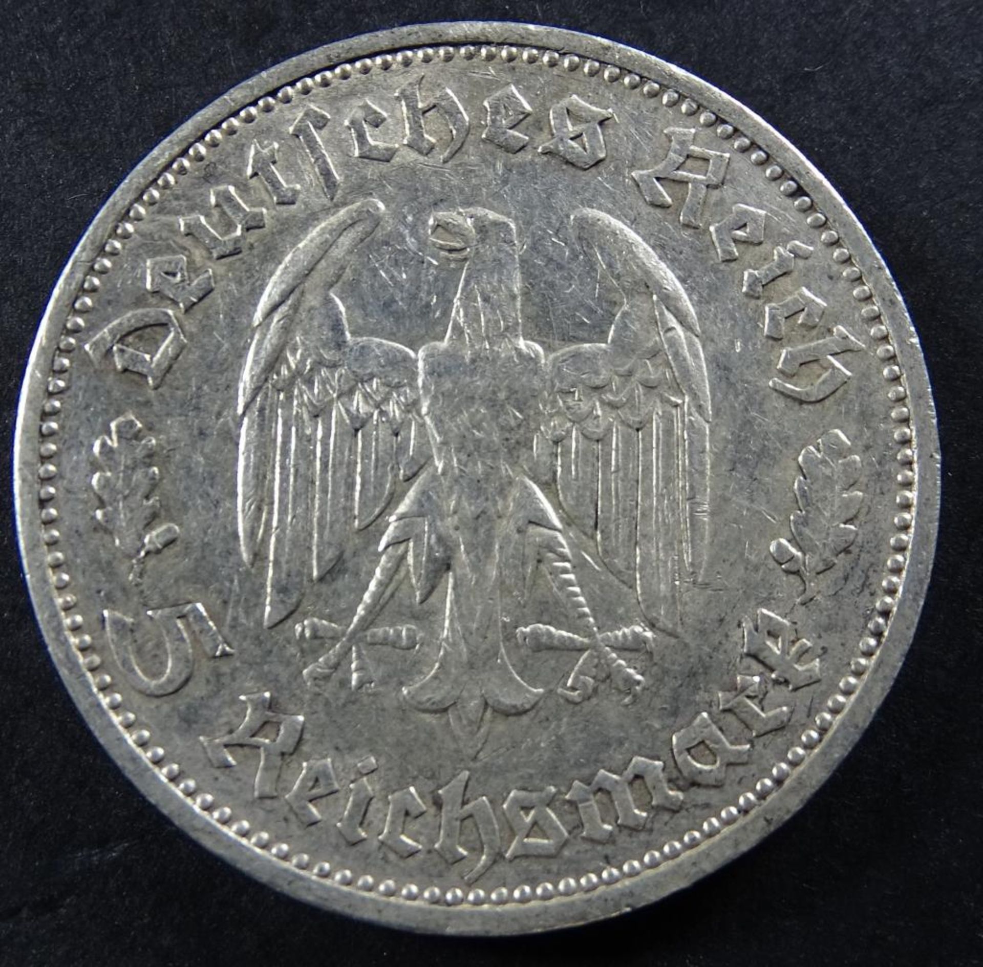 5 ReichsMark 1934F,Friedrich Schiller,ss-vz
