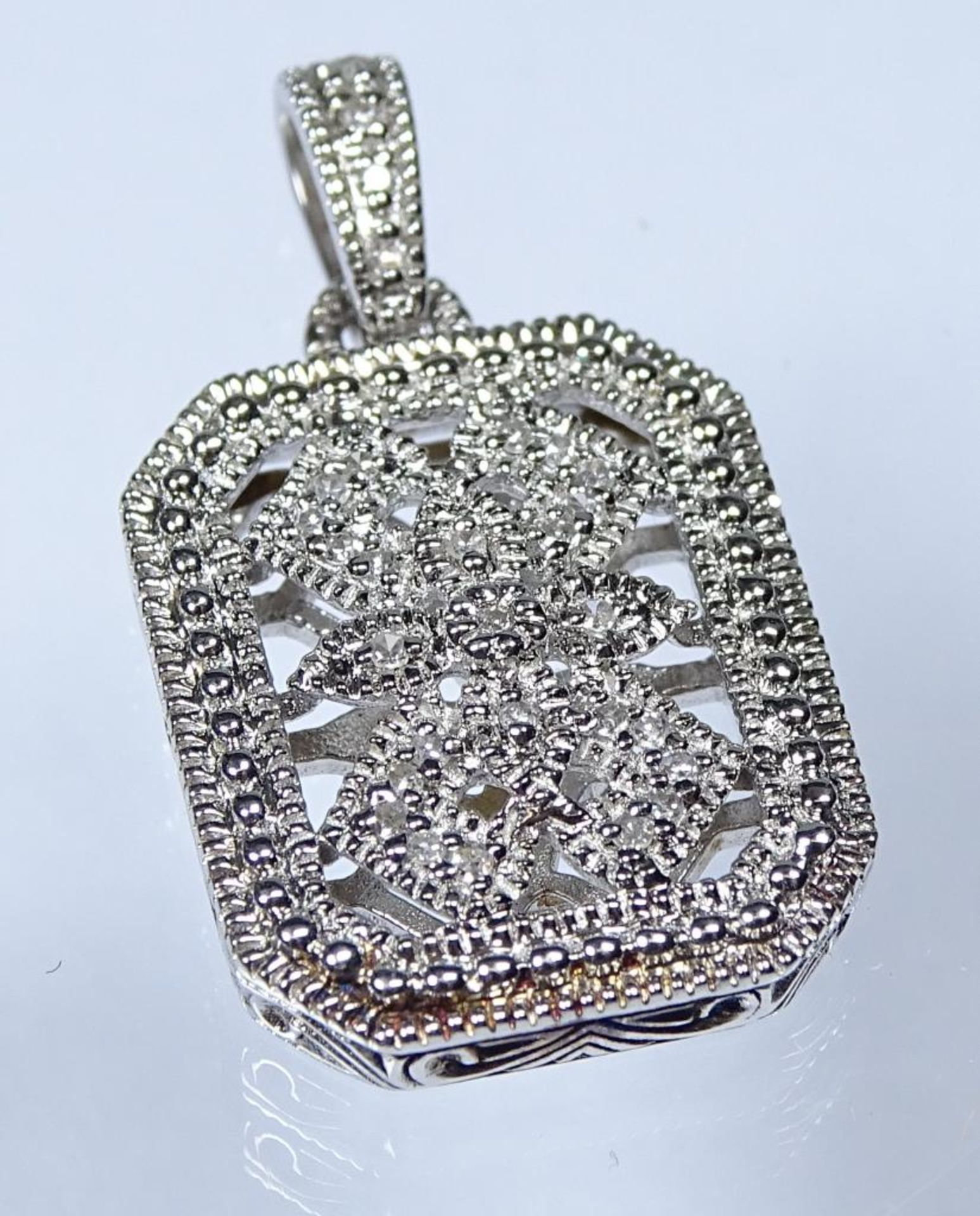Anhänger,Silber -925- mit Diamanten,20x13mm, 2,89gr