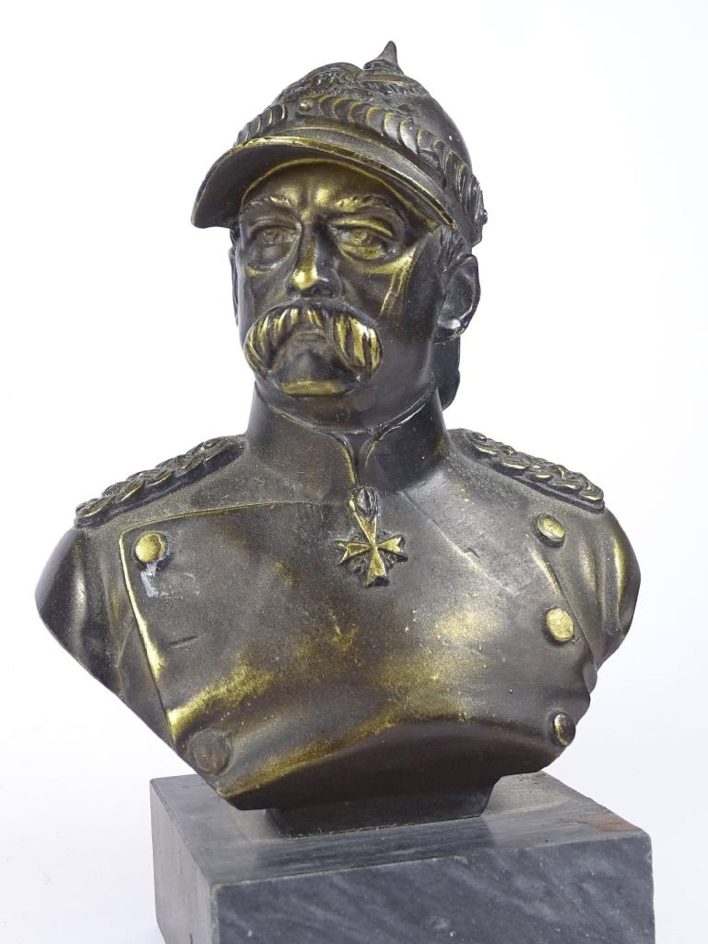 Büste auf Marmorsockel, Bismarck,Bronze,H- 18c - Bild 2 aus 3