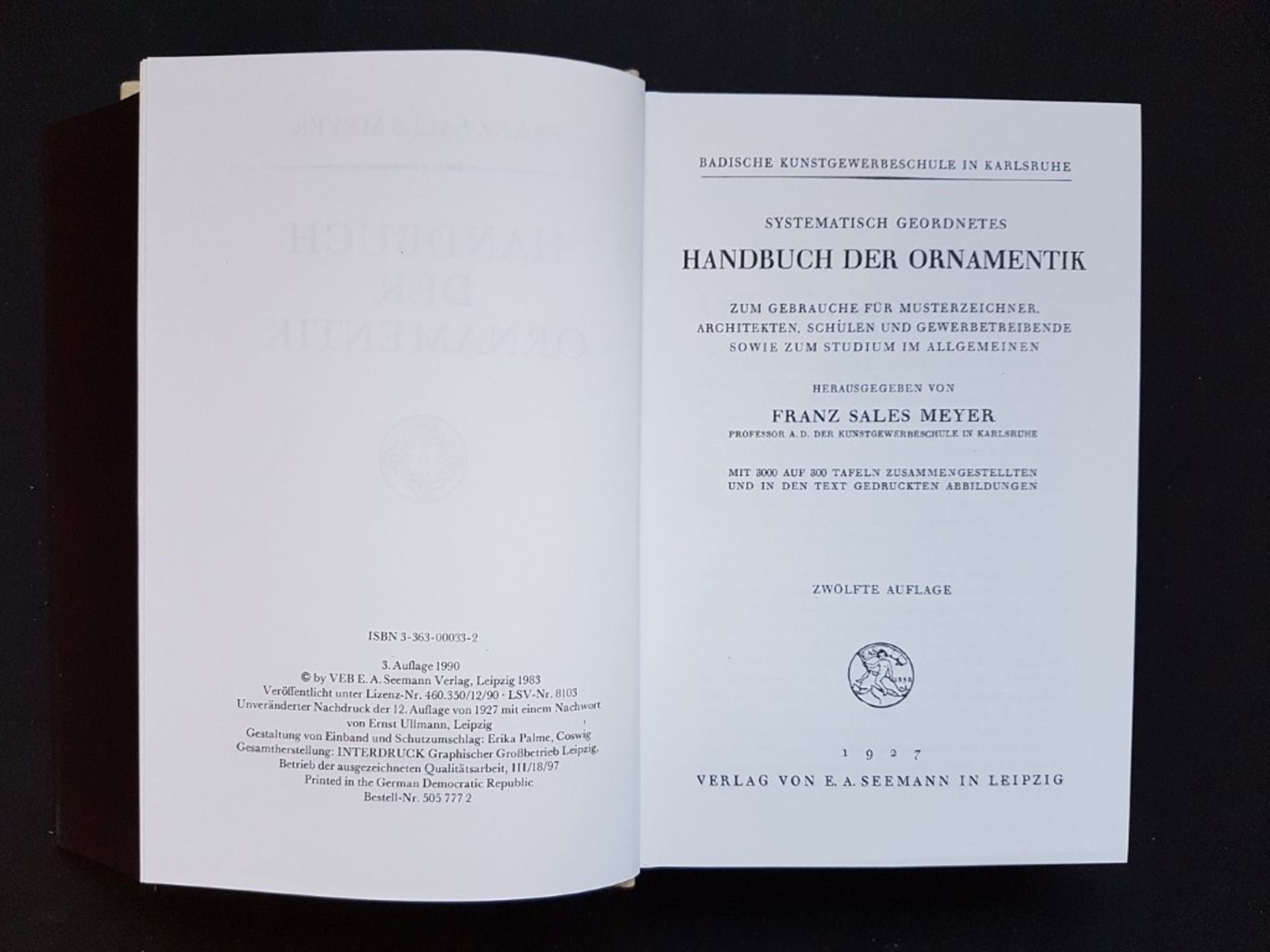 ``Handbuch der Ornamentik``, F.S. Meyer, 3. Auflage 1990, mit 620 Seiten - Bild 2 aus 5