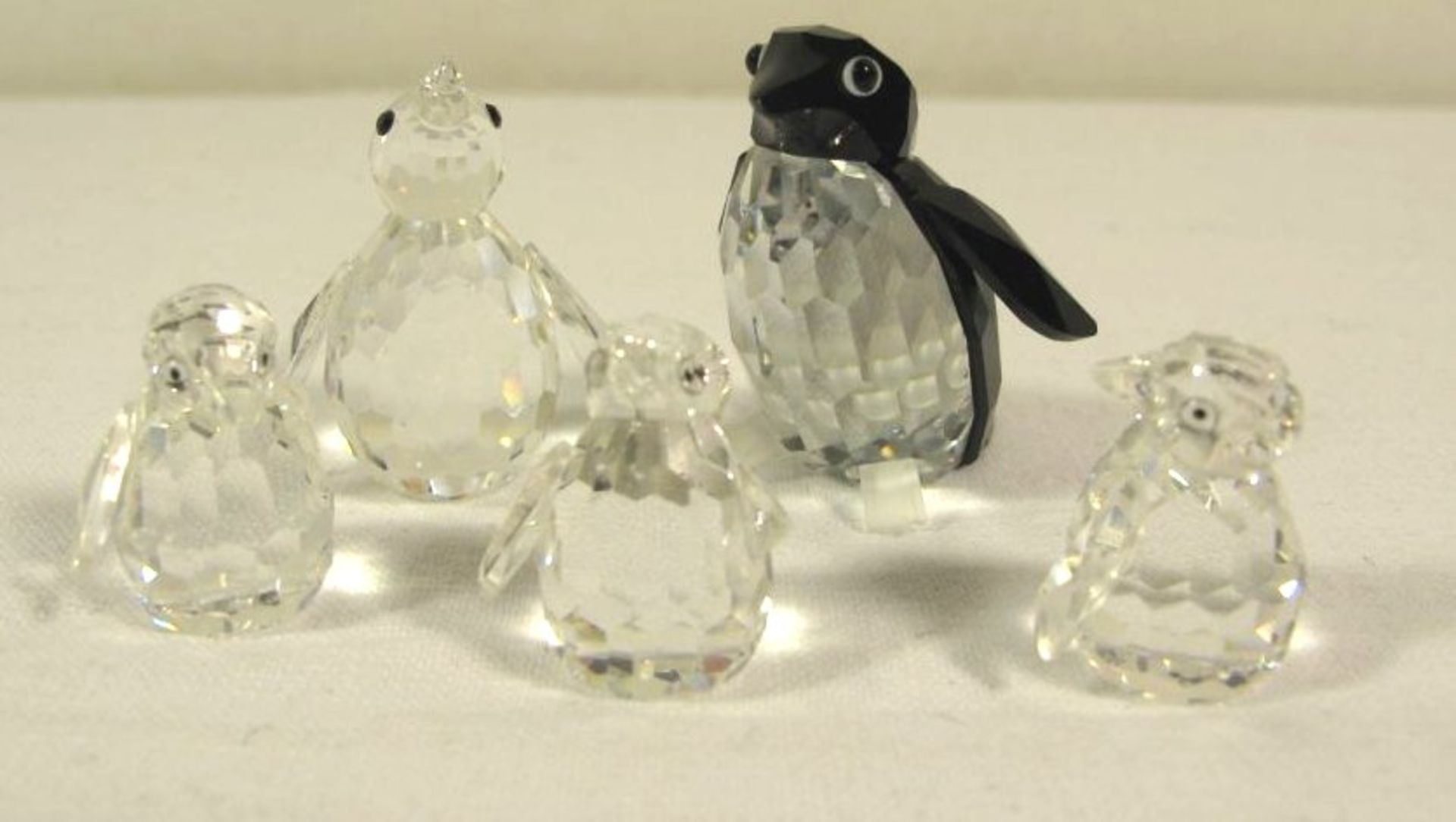 5x div. Pinguine, Swarovski, ca. H-3,5cm.