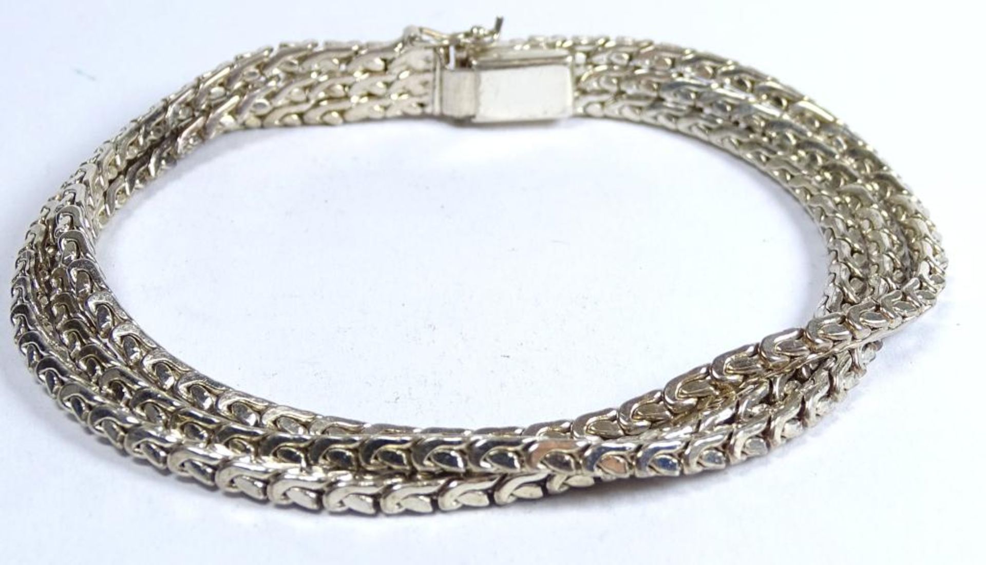 3-Reihiges Silber Armband, 800er,L-20,3cm, b-7,1´mm, 28,8gr