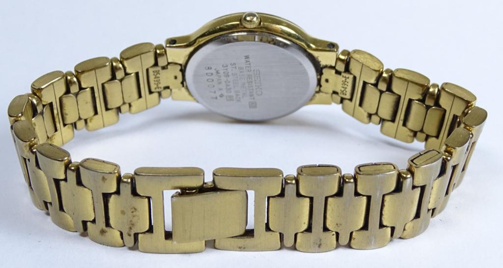 Damen Armbanduhr "Seiko",Quartz,vergoldet,berieben,Funktion nicht geprüft,Alters u.Gebrauchsspure - Bild 3 aus 4
