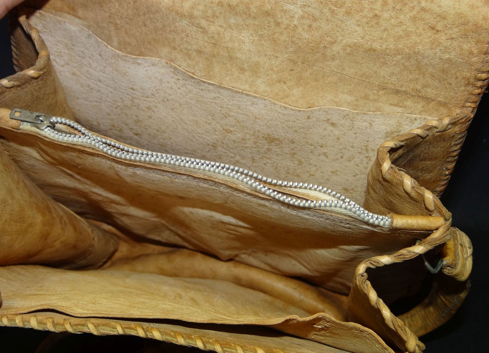 Krokoleder-Handtasche, 20x23 cm, guter Zustand - Bild 5 aus 5