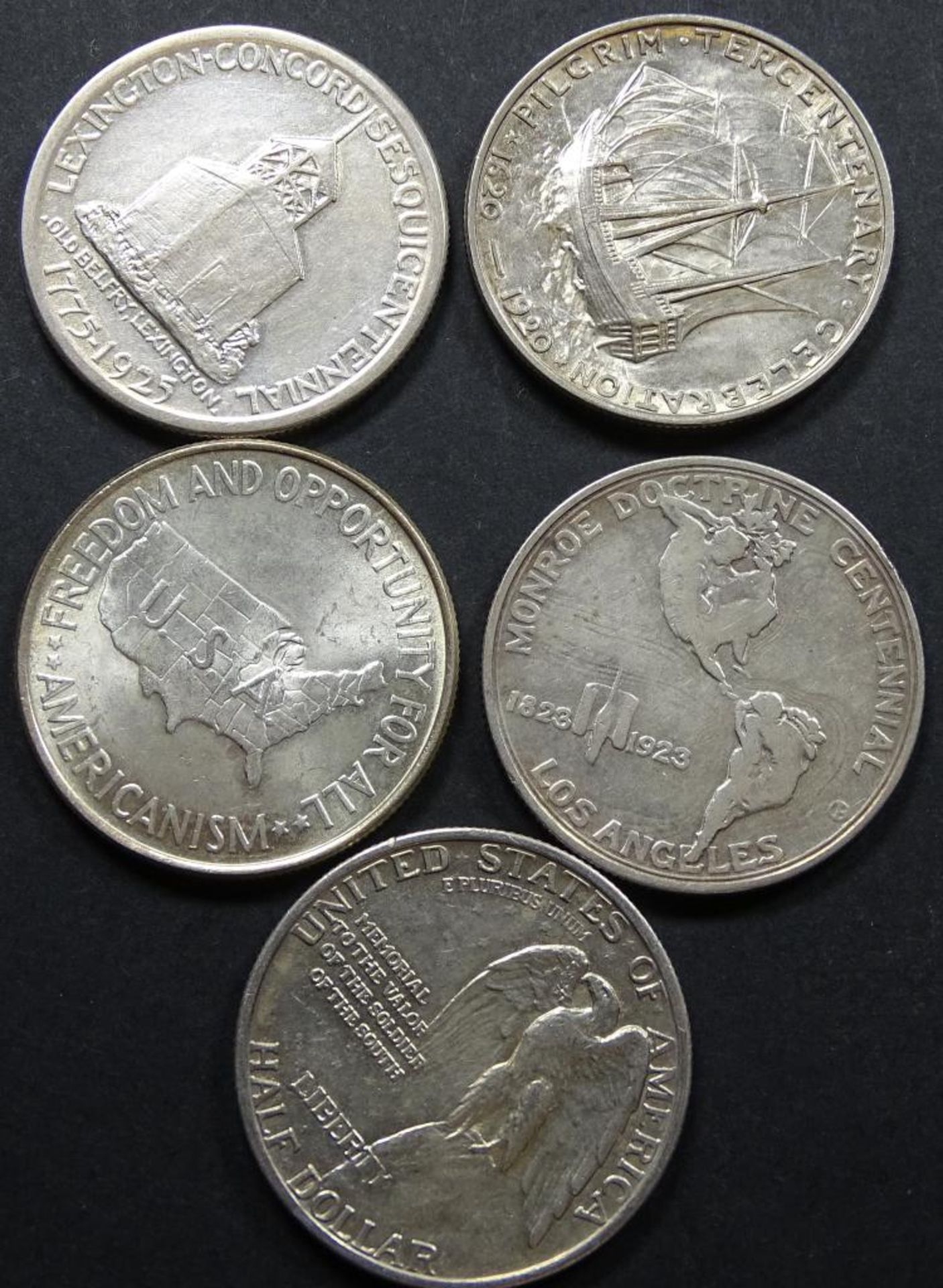 5x Half Dollar,Silber,zus.62,1gr. - Bild 2 aus 2