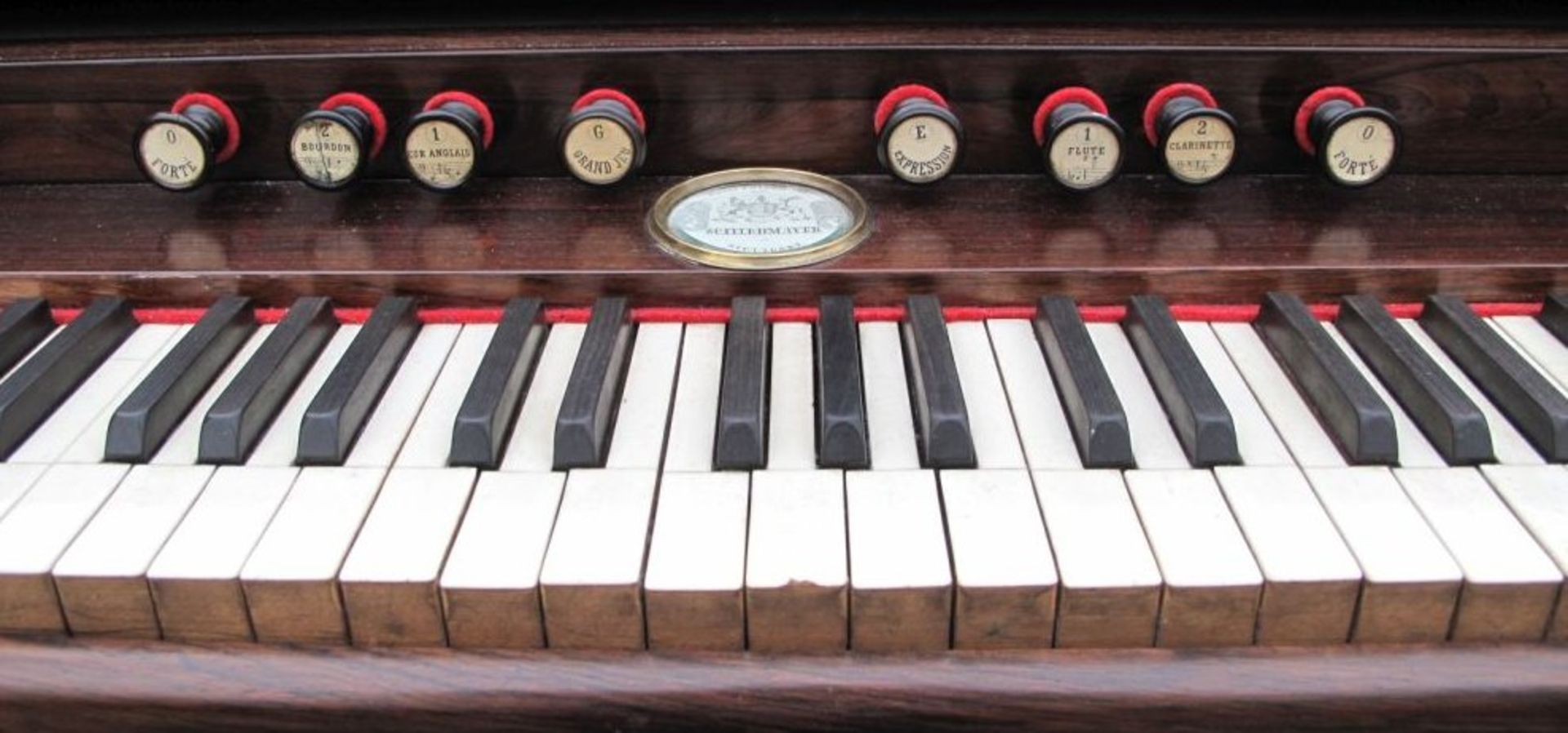 Harmonium "Schiedmayer in Stuttgart", 19. Jhd., guter Zustand, 1x Leiste fehlt, spielbereit, H- - Bild 7 aus 10