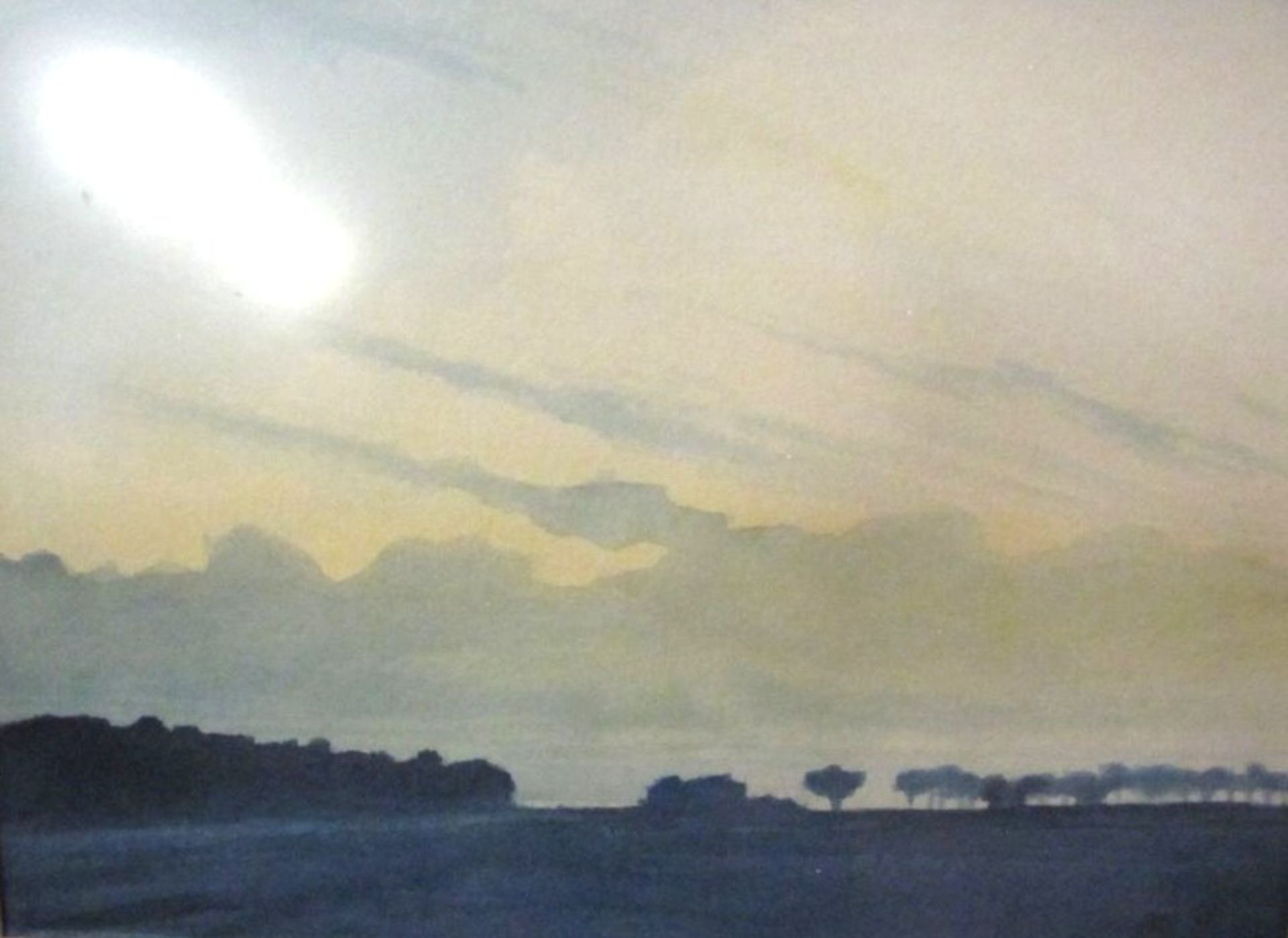 Derek HARE (1945) "Landschaft", datiert(19)88, Aquarell, gerahmt/Glas, RG 44 x 53cm.