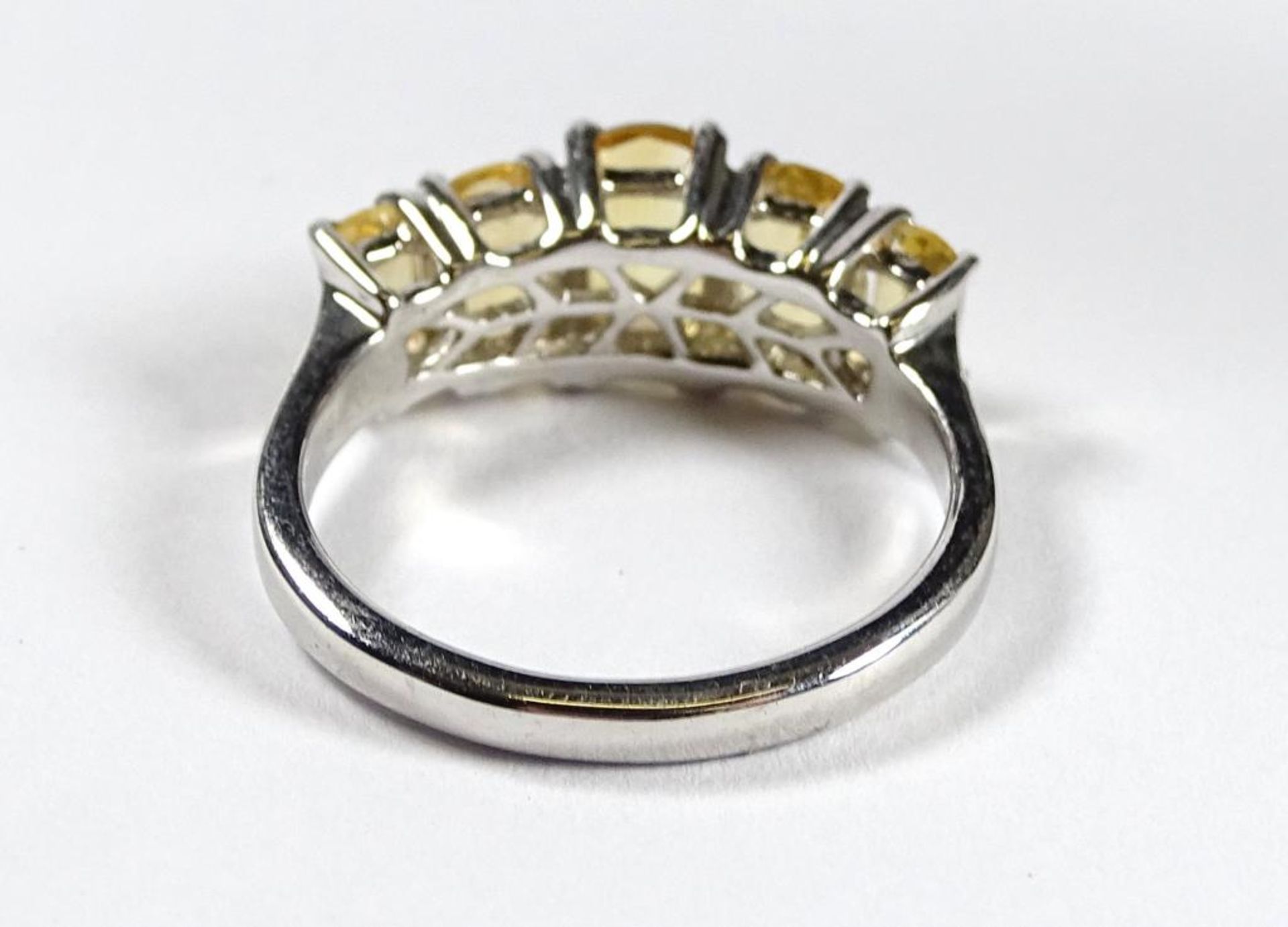 Citrin Ring,Silber -925-,IV-gestempelt, 3,6gr., RG 56 - Bild 3 aus 3