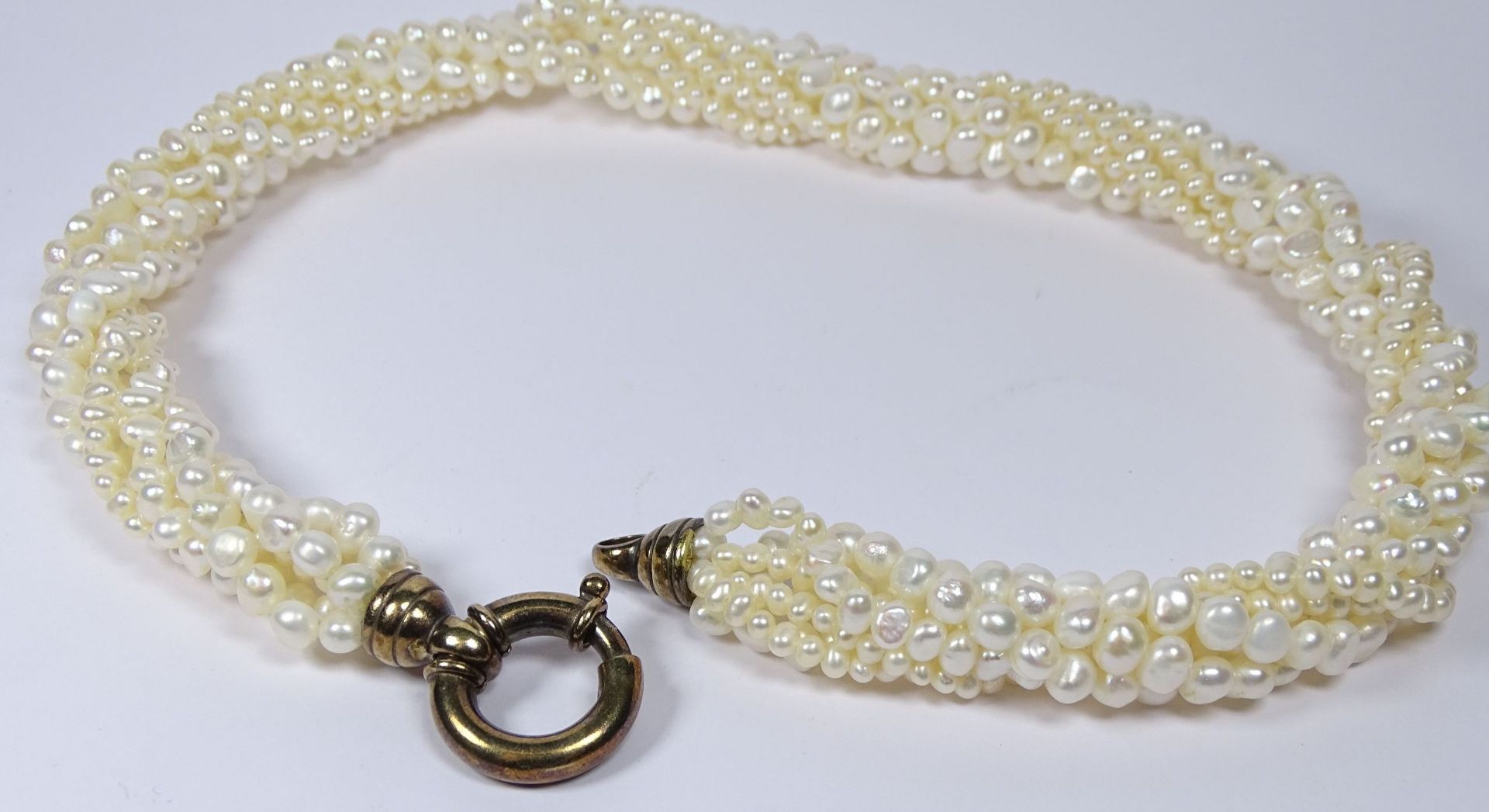 Perlenkette, mehrfach, L-44 cm, - Bild 3 aus 4