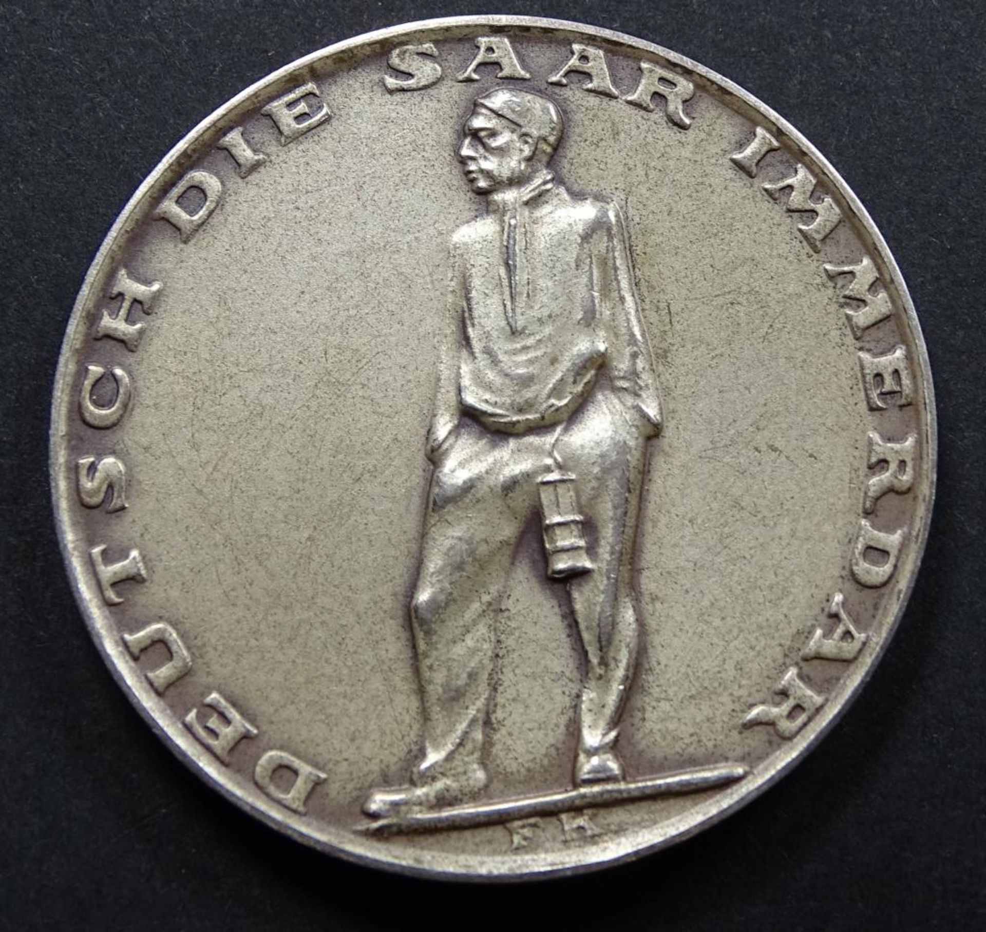 Medaille,Silber,Volksabstimmung im Saargebiet,d-36mm, 21,6gr.