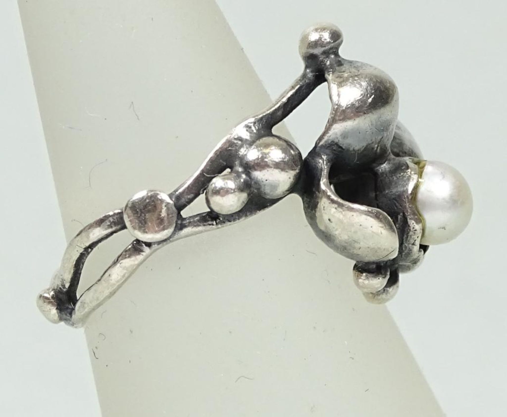 Ring,Silber,mit Perlchen, 2,6gr., RG 48 - Bild 2 aus 4