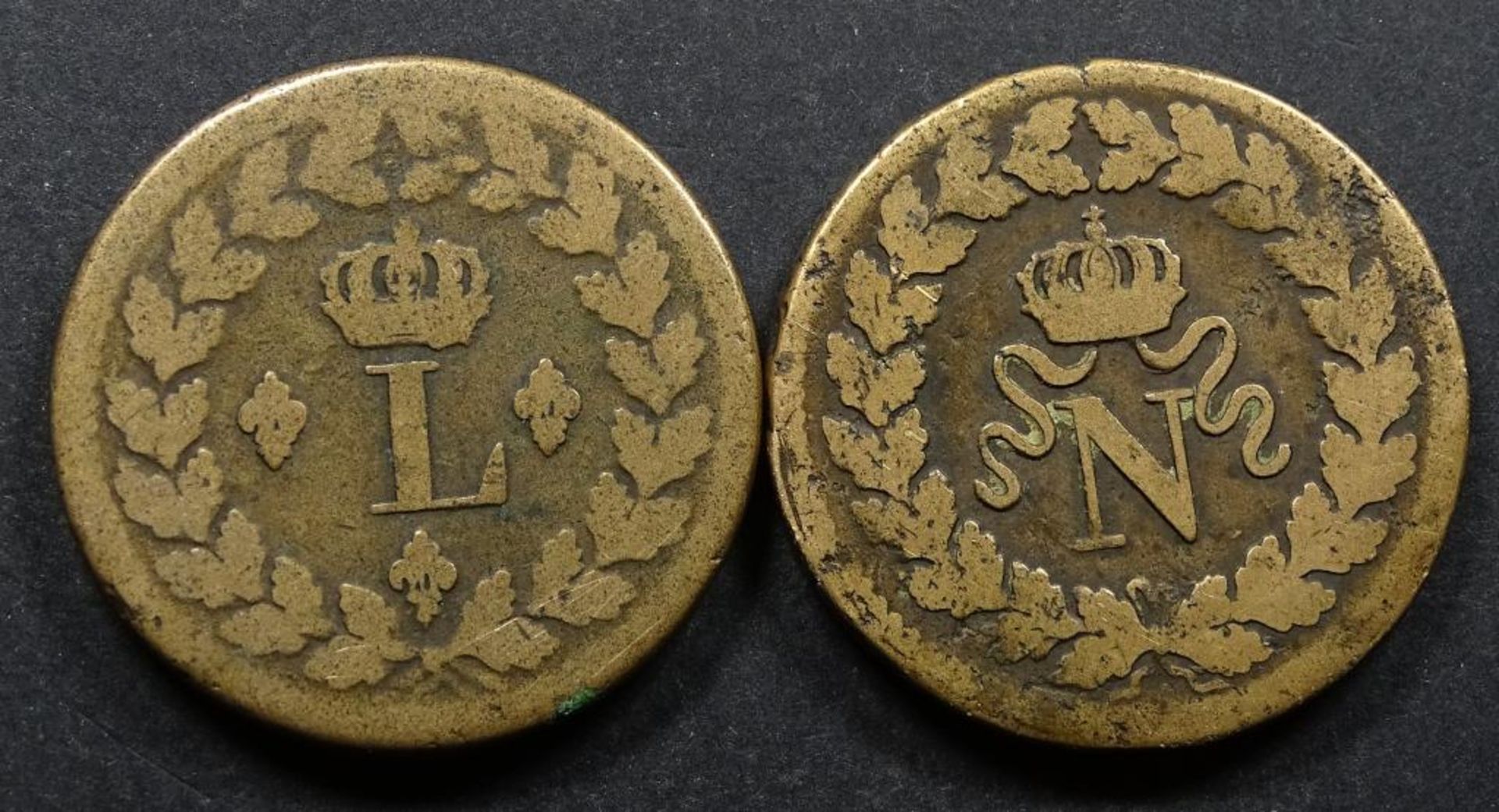 2x Medaillen, Frankreich,1814