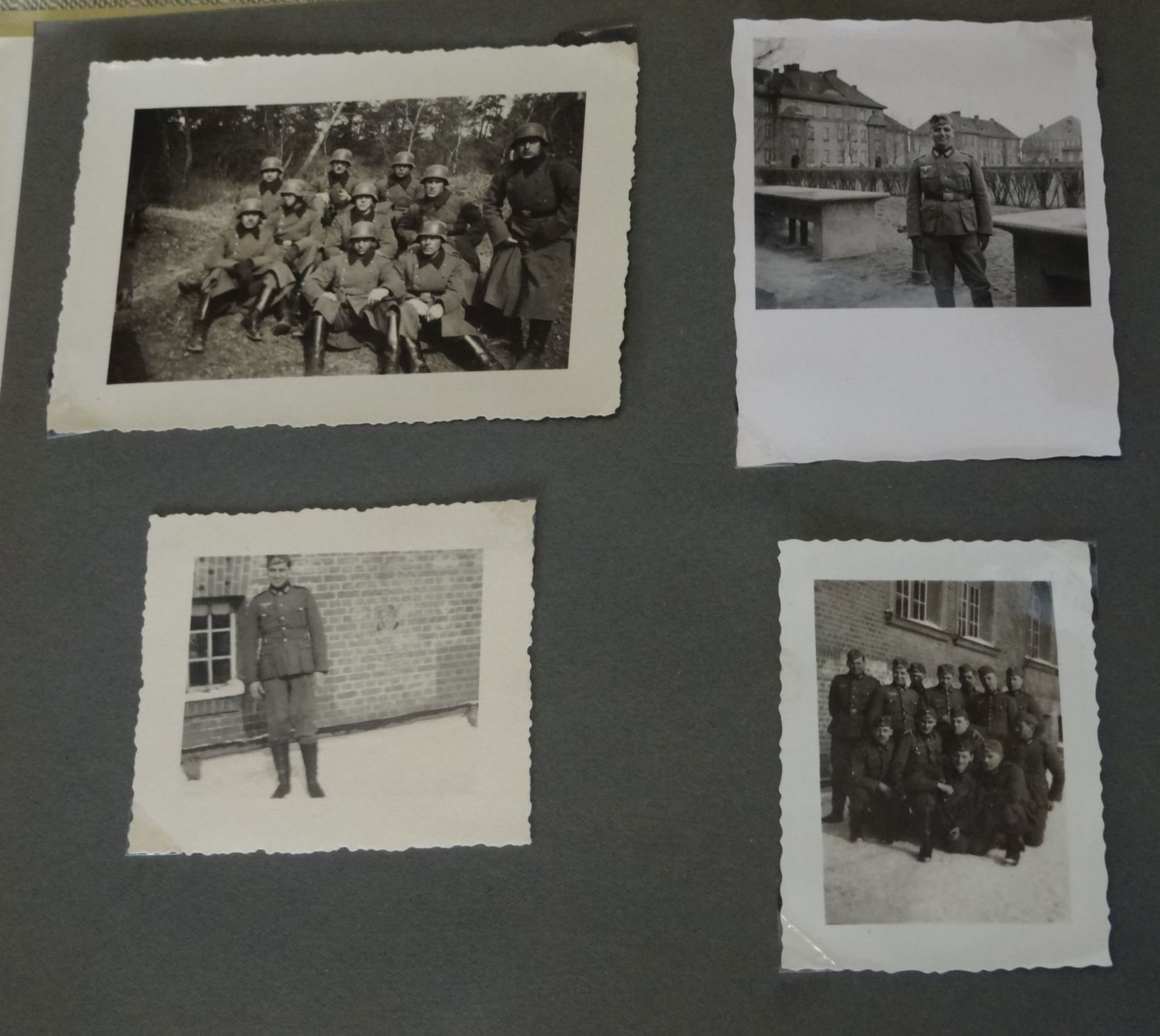 Fotoalbum "Meine Kriegserlebnisse" mit 191 Fotos, hpts. Kasernenleben, aber auch Frankreichfeldzug - Bild 2 aus 10