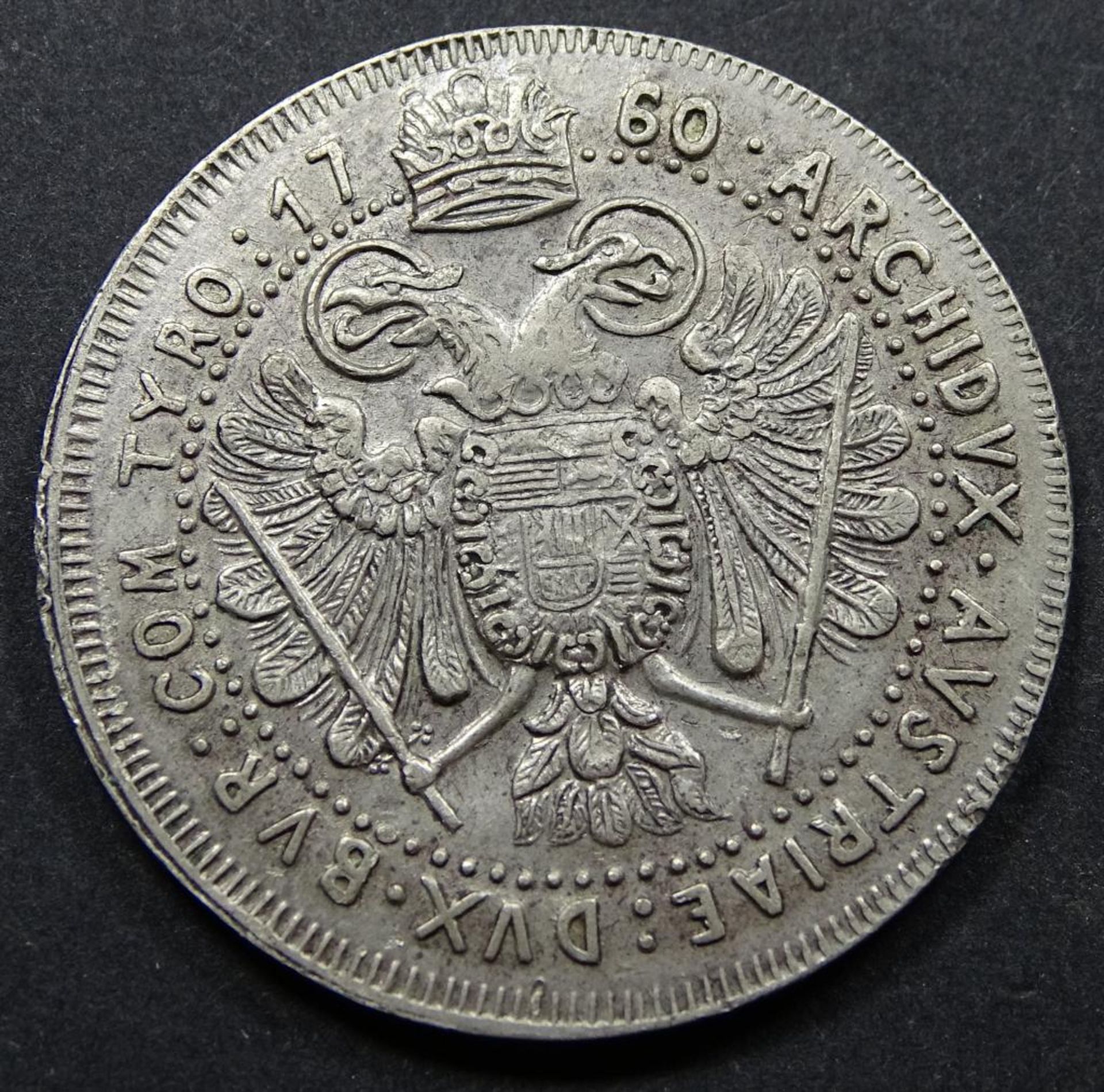 Maria Theresia 1760,d-28mm,Silber, 8,7gr.