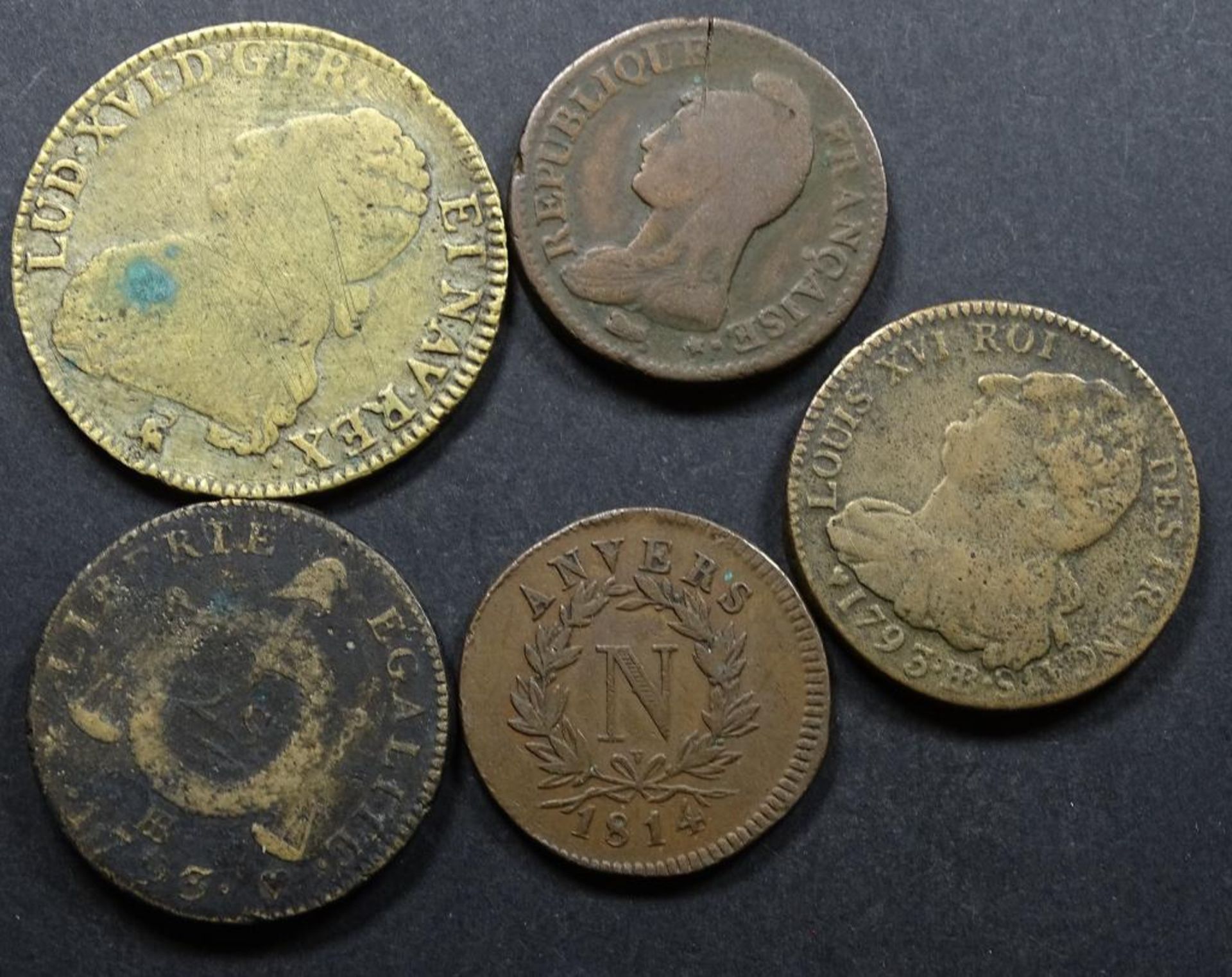 5x div. Münzen,Frankreic - Bild 2 aus 2