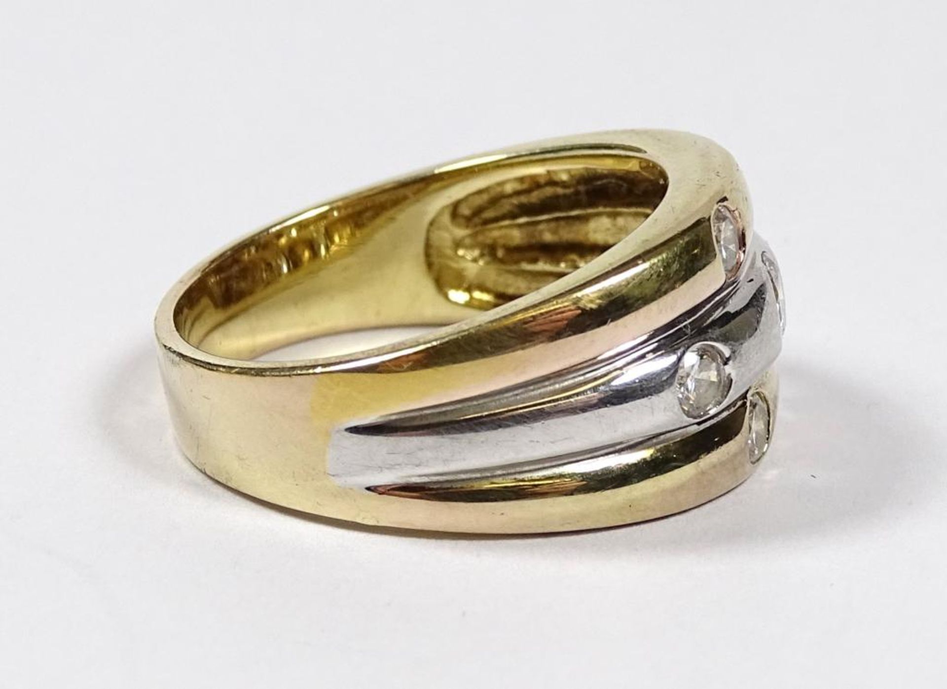 Ring,Silber 925er,vergoldet,Zirkone. 7,9gr., RG 65 - Bild 2 aus 3