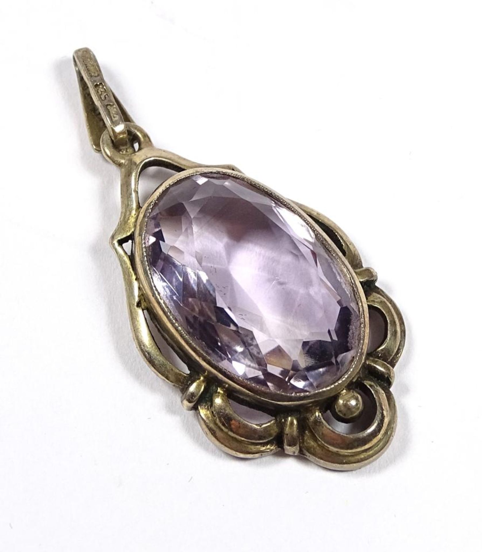 Anhänger,Amethyst,Silber -835-,L-38mm, 5,1gr