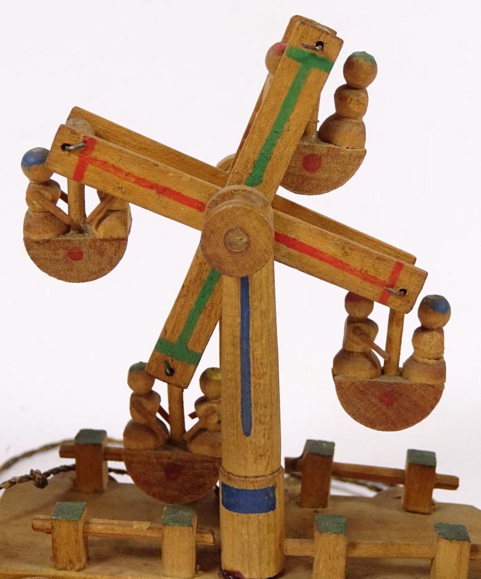 3x Kirmes-Attraktionen, Riesenrad, Karussel, Hau den Lukas, aus Holz geschnitzt, Mechanik - Bild 5 aus 5