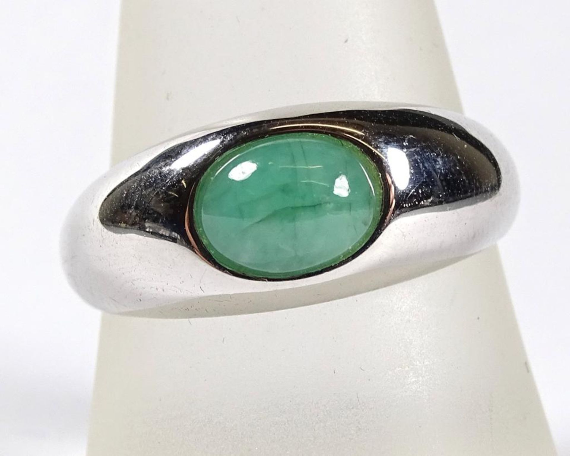 Ring,Silber -925- mit Smaragd, 4,0gr., RG 60