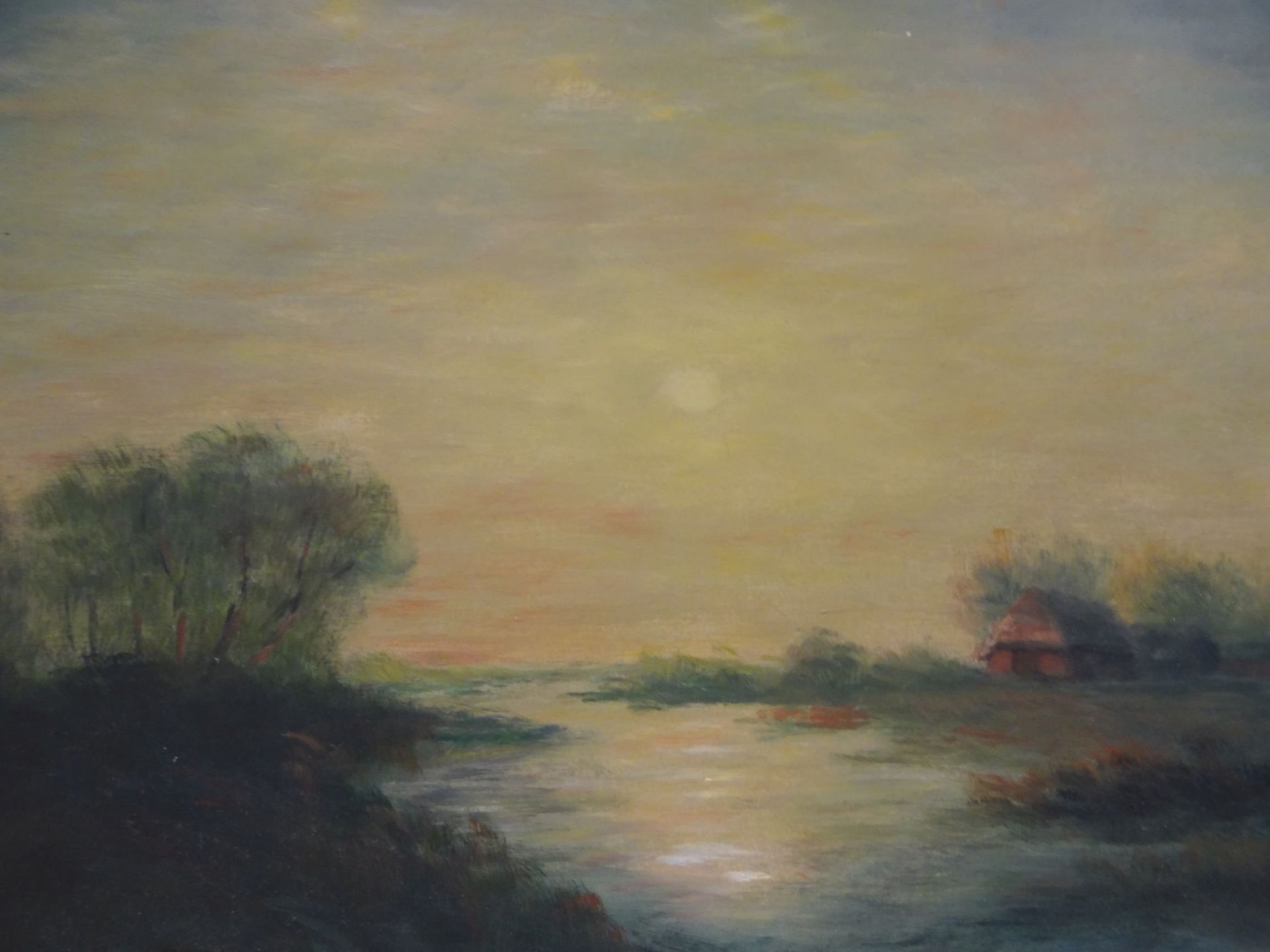 Fedor SZERBAKOW (1911-2009) "Abend an der Hamme", Öl/Platte, gerahmt, RG 50x60 c - Bild 5 aus 5