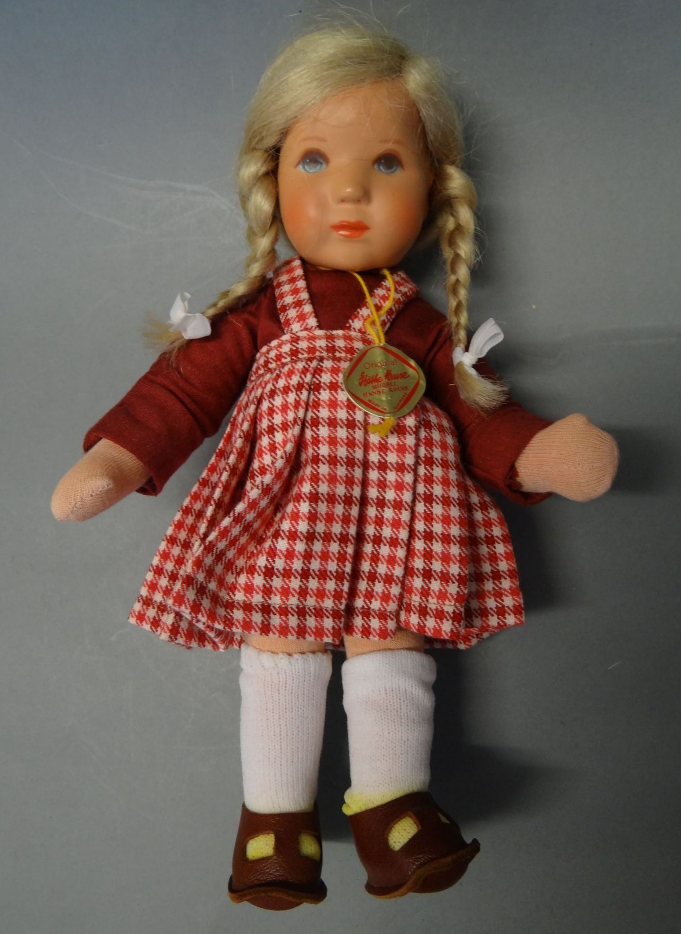 Käthe Kruse Puppe, Modell Hanne Kruse "Franziska", orig. Kleidung, in OV