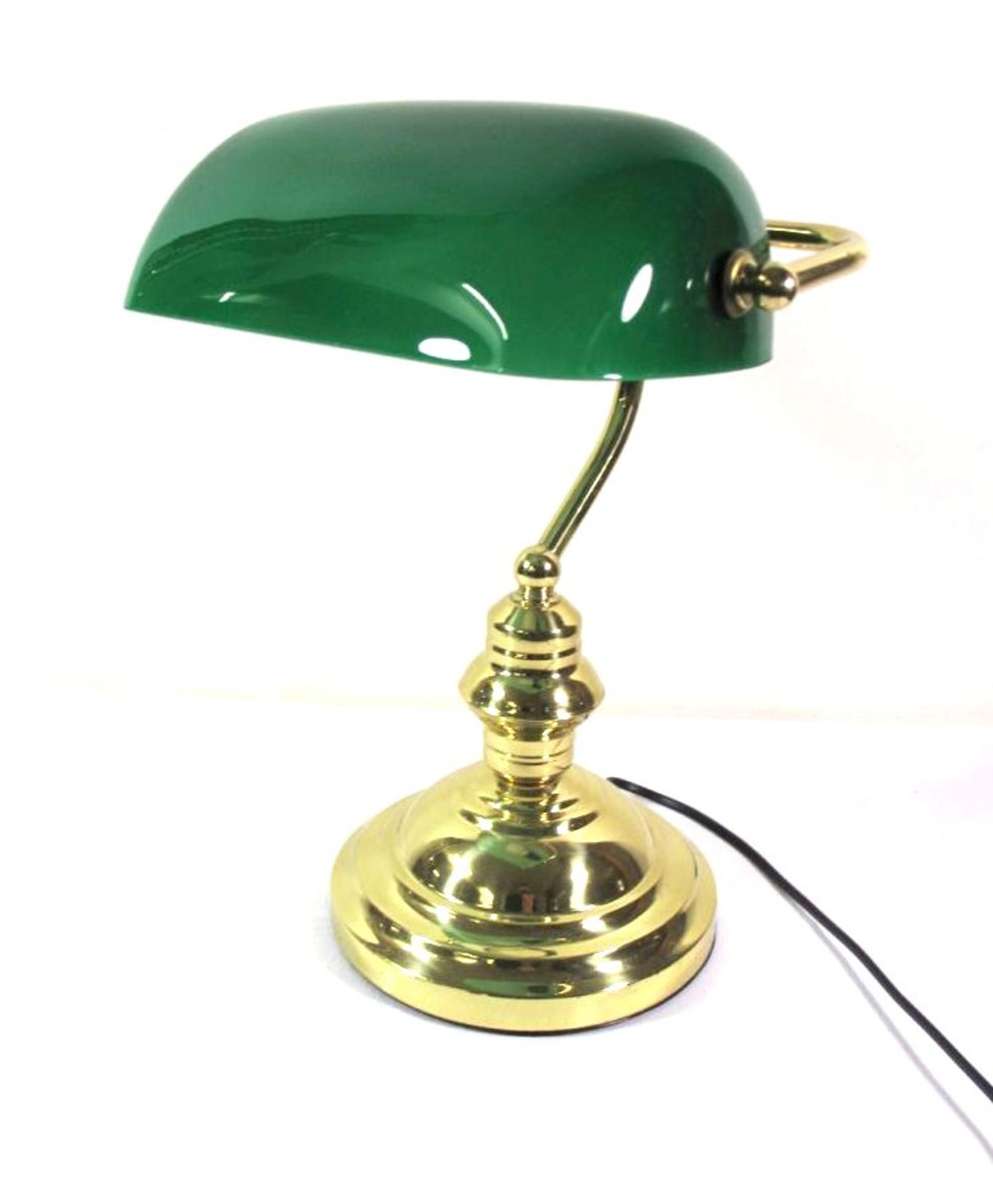Banker-Lampe, neuzeitl., H-37cm.