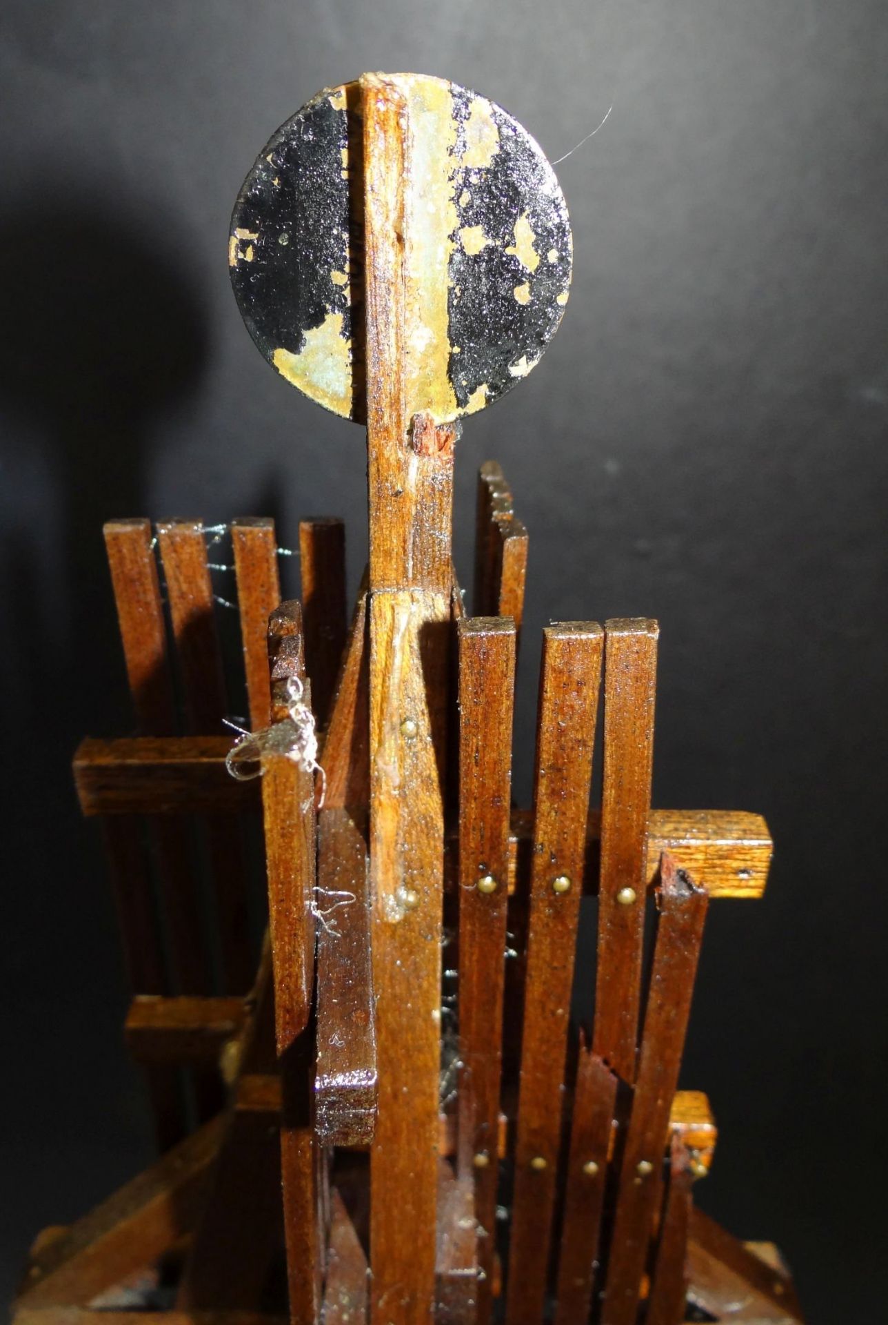 alte Holz-Kugelbake, Handarbeit, H-50 cm - Bild 4 aus 4