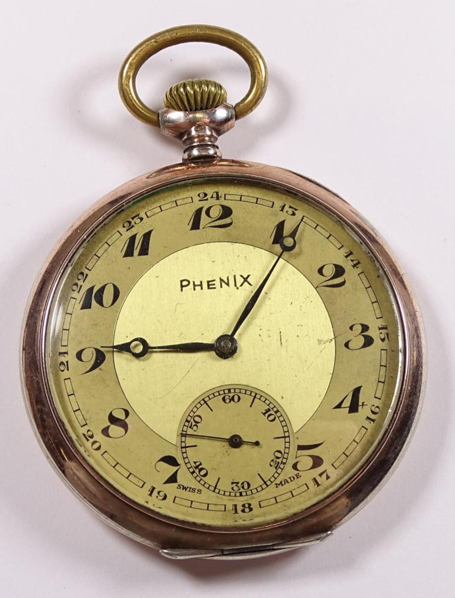 Taschenuhr"Phenix",Silbergehäuse 800er,Handaufzug,Werk läuft,d-49