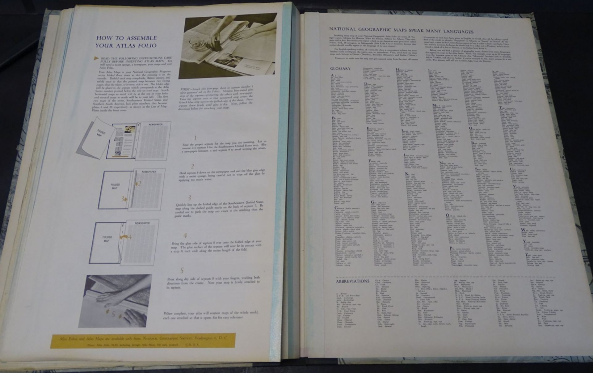 grosser "Atlas folio" , NGS 1958, - Bild 7 aus 7