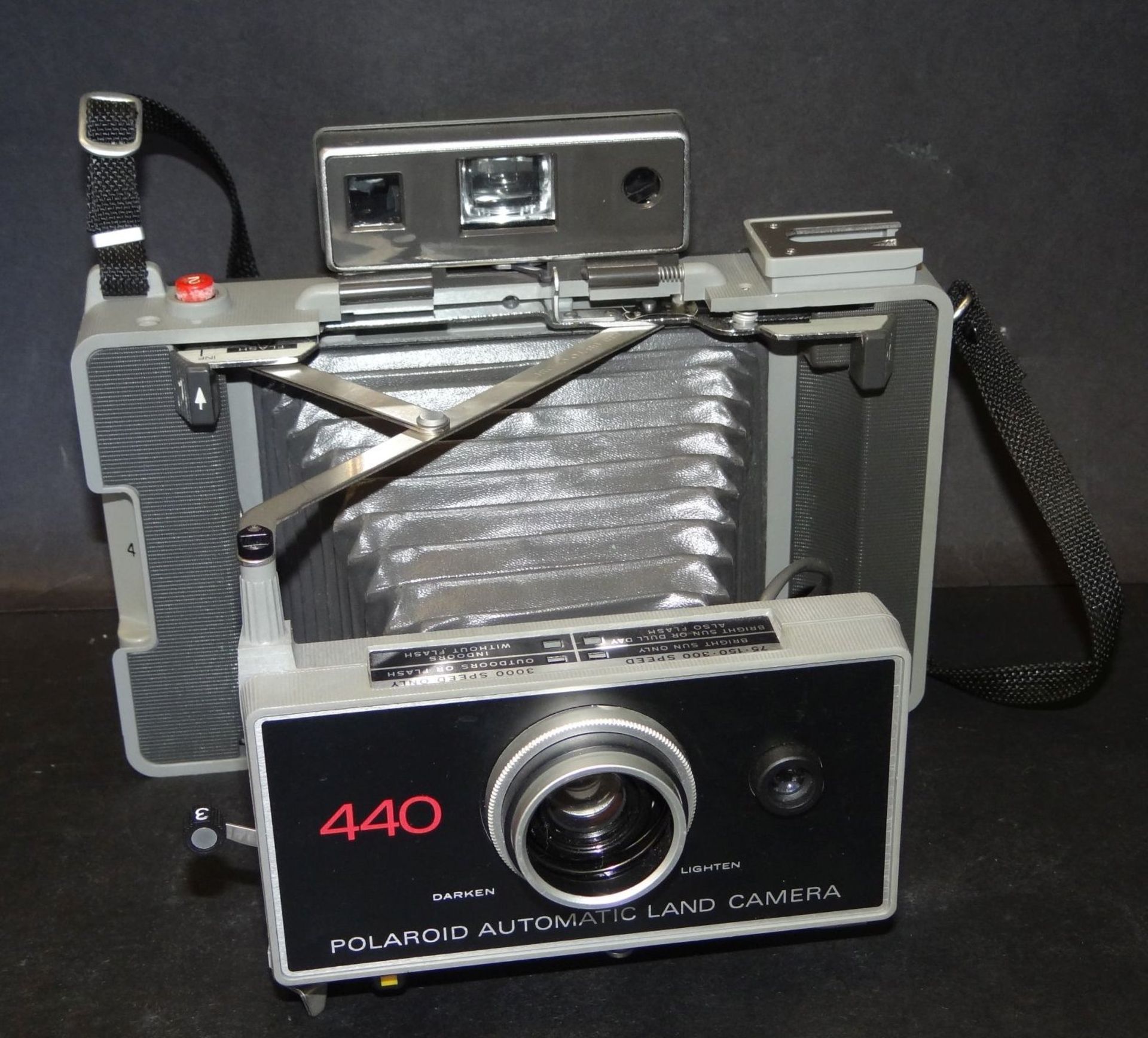 Polaroid 440 Automatic Land Camera Kamera Sofortbildkamera mit Beschreibung in orig. Tasche, gut - Bild 3 aus 7