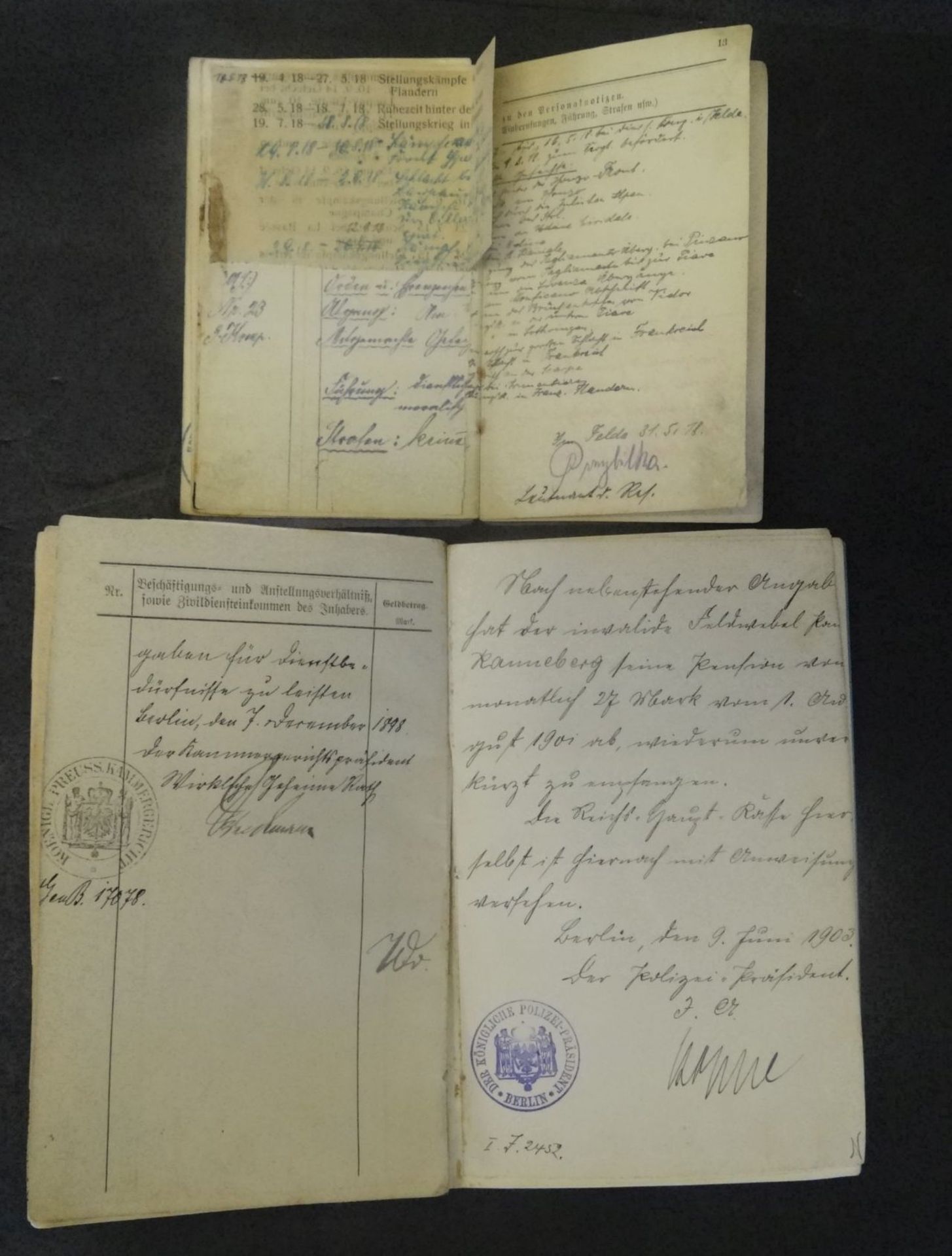 Militär-Pass (Jg 1911) und Quittungsbuch eines Feldwebels, beide mit vielen Einträg - Bild 7 aus 10