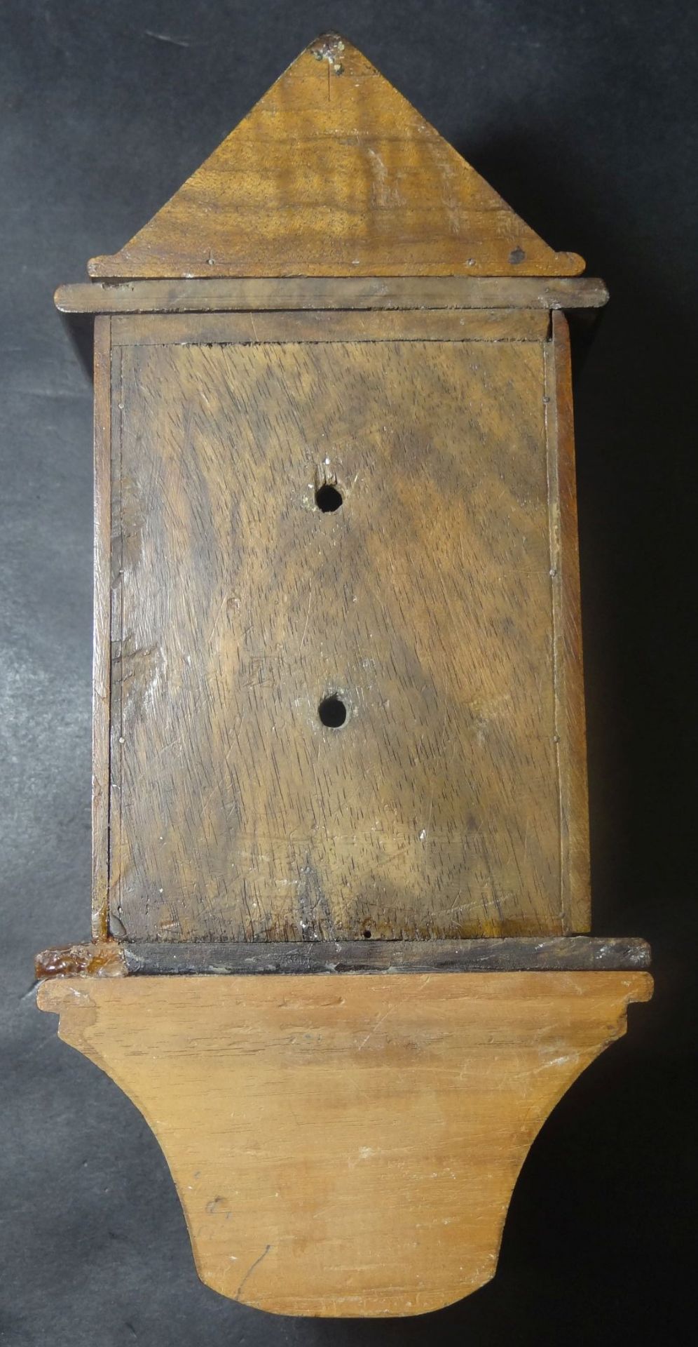 kl. Biedermeier-Wandschrank mit Geheimfeder, H-26 cm, B-12 cm, T-9 cm, in der Tür datiert 18.12.( - Bild 3 aus 6