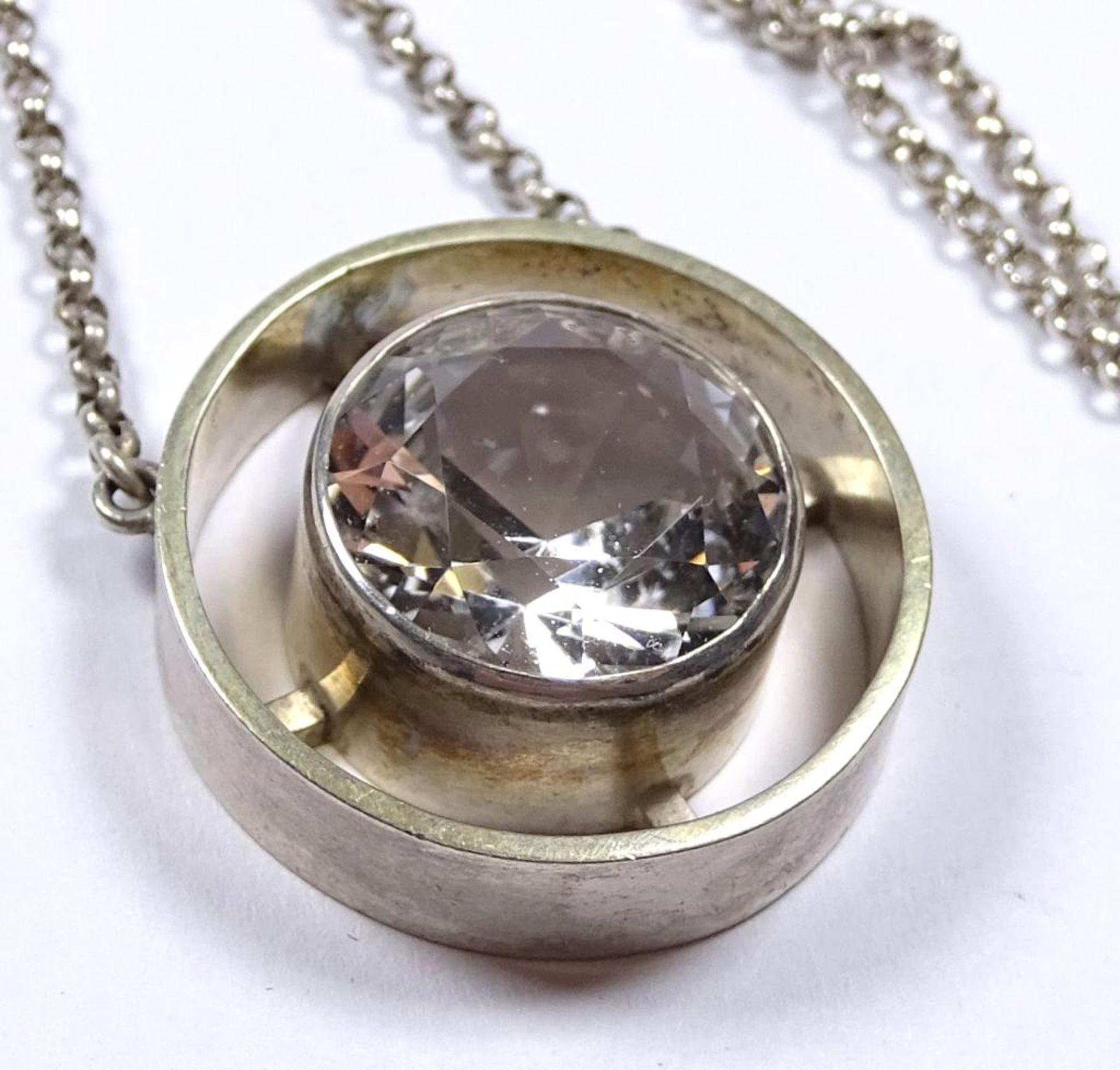 Halskette,Silber 835er mit klaren Stein,L- 40cm, 13,3gr. - Bild 2 aus 3