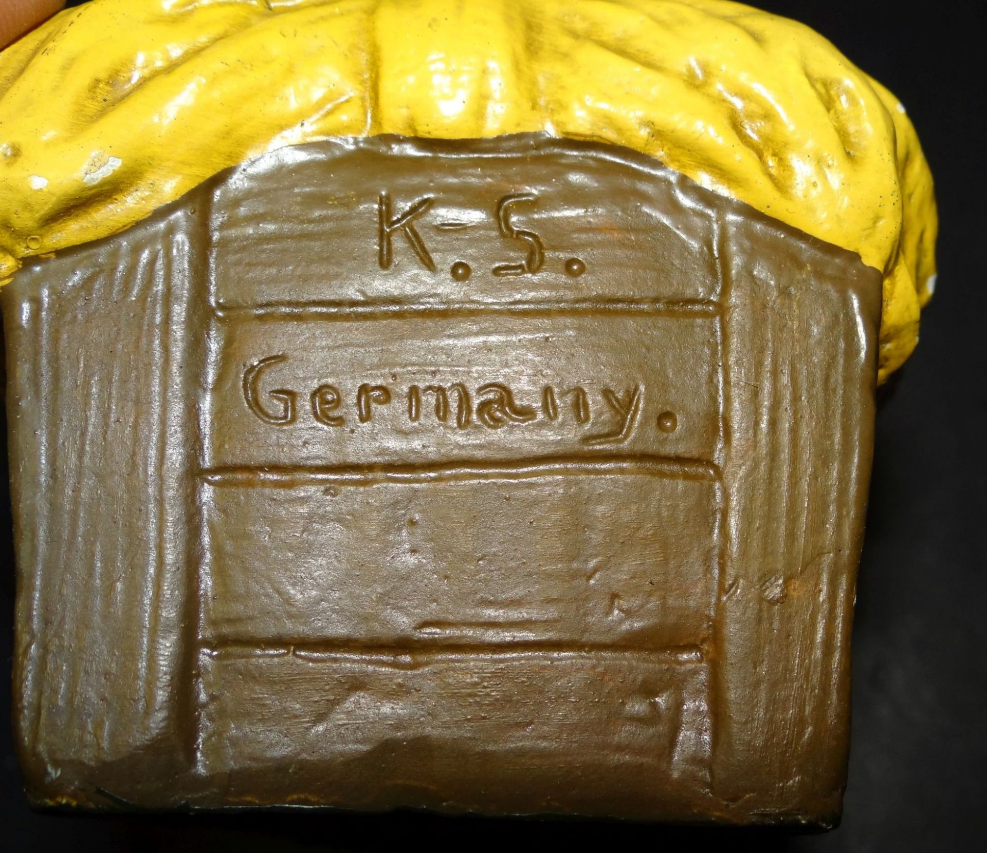 5x Krippe-Figuren aus Stuck, gemarkt "K.S.Germany", H-max. 28,5 cm, tw. beschädigt, Abplatzer etc - Bild 7 aus 7