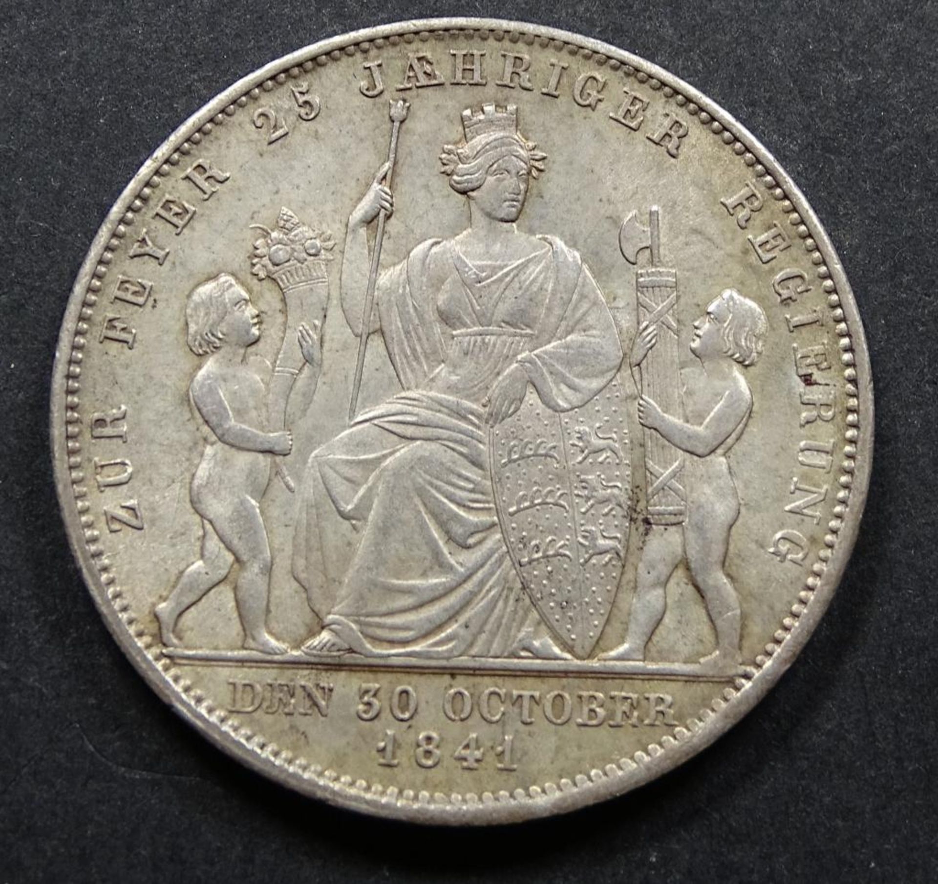 Ein Gulden Württemberg, 1841,vz,d-30mm, 10,5gr