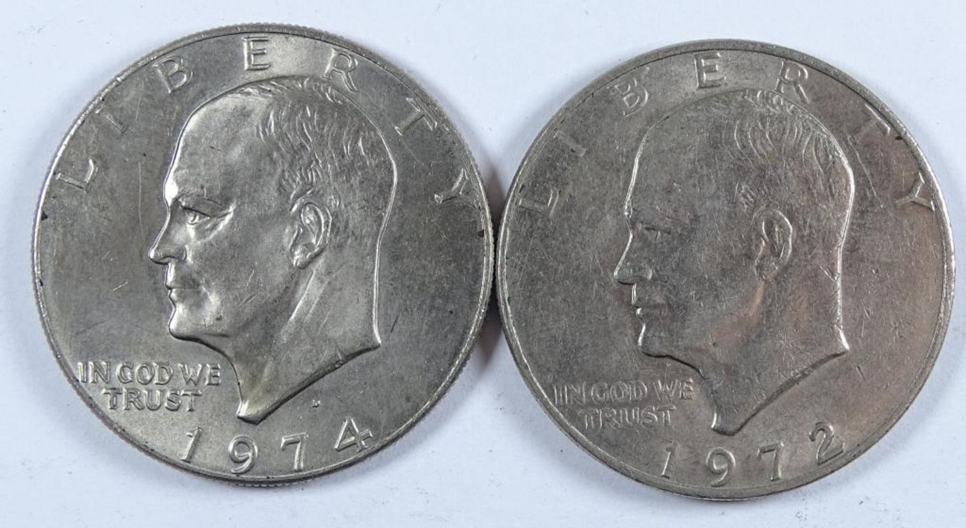 2x One Dollar,USA, 1972 u. 1974 - Bild 2 aus 2