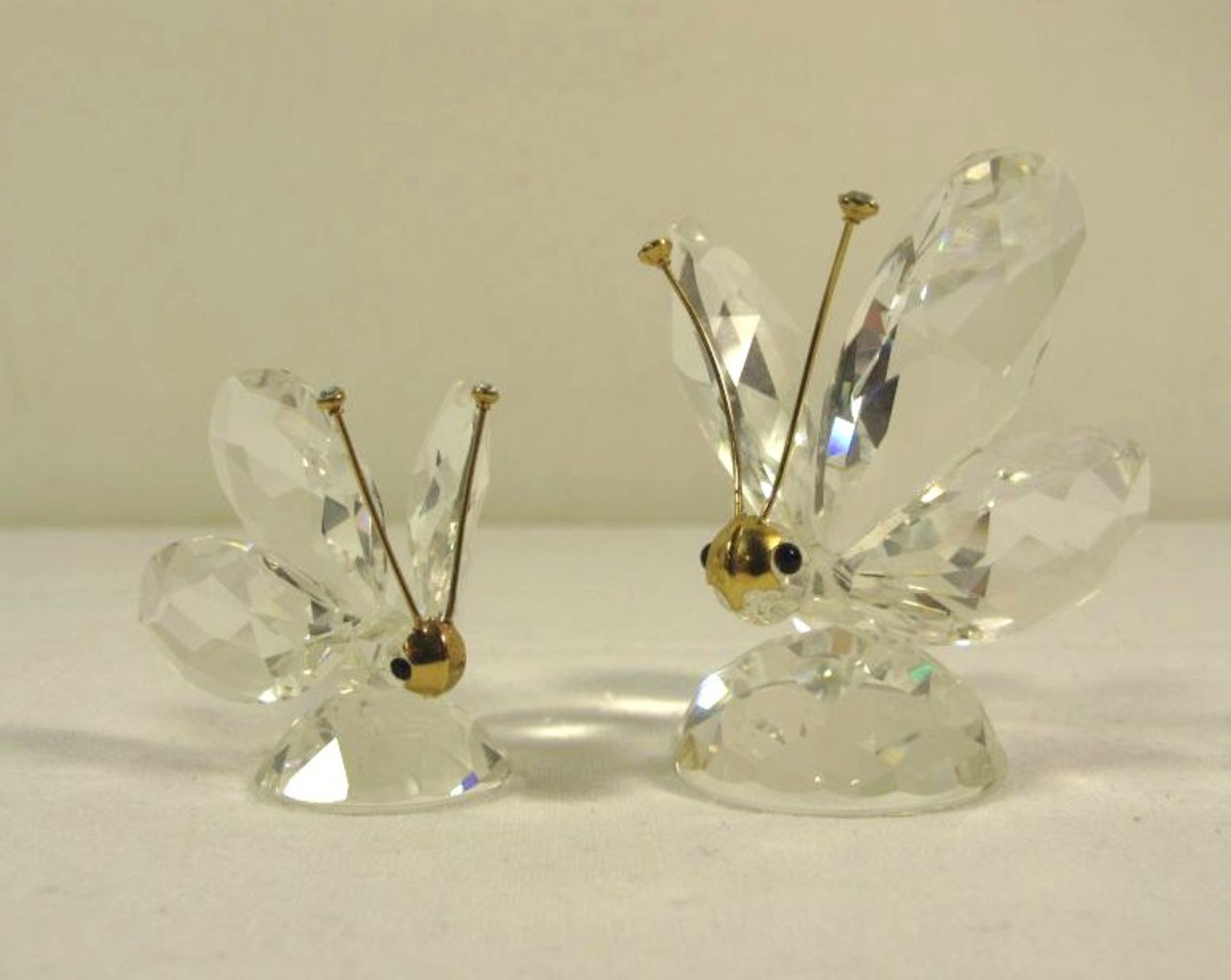 2x Schmetterlinge, Swarovski, H-5cm.