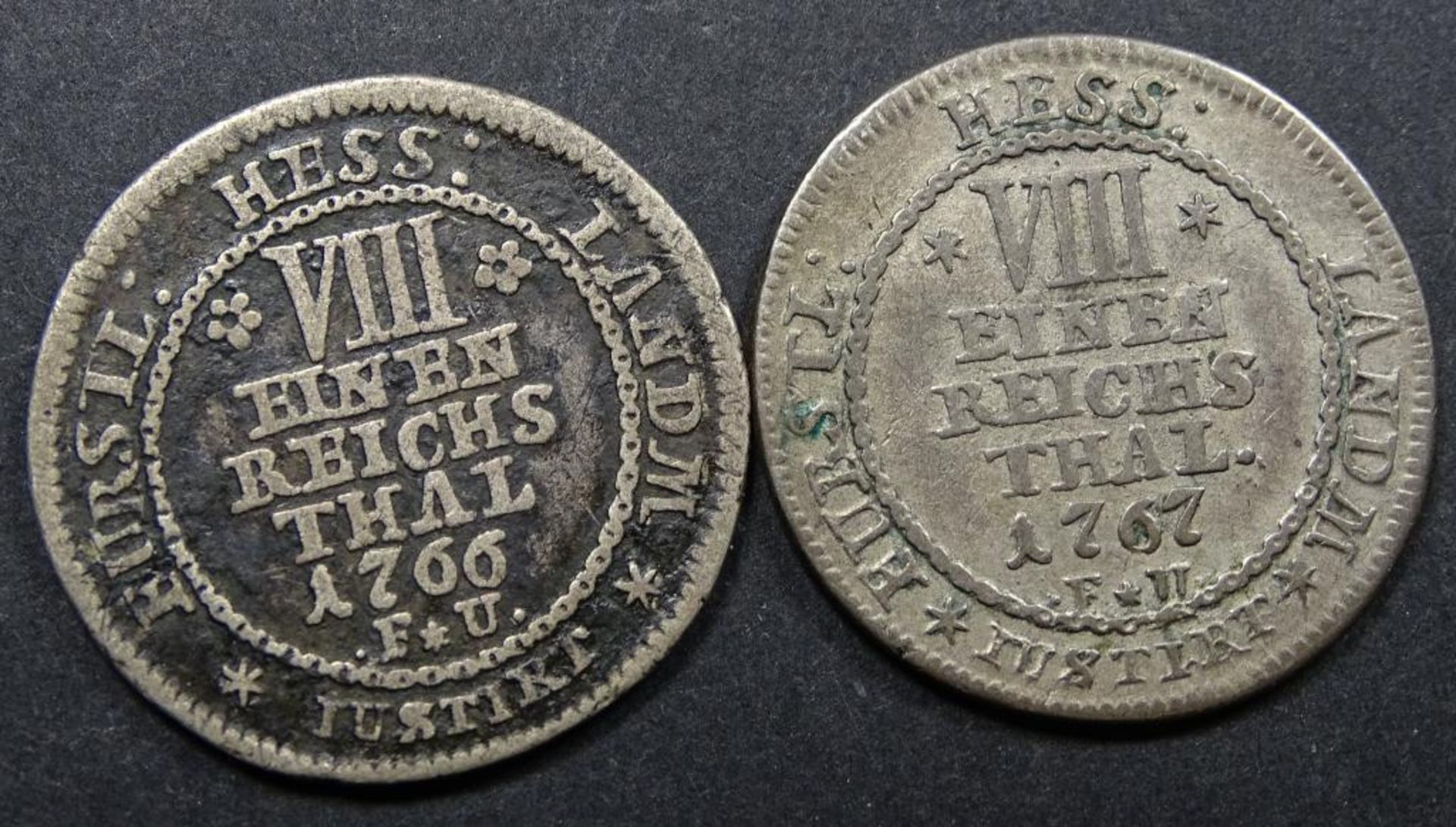 2x Reichsthal,zus.9,2gr. - Bild 2 aus 2