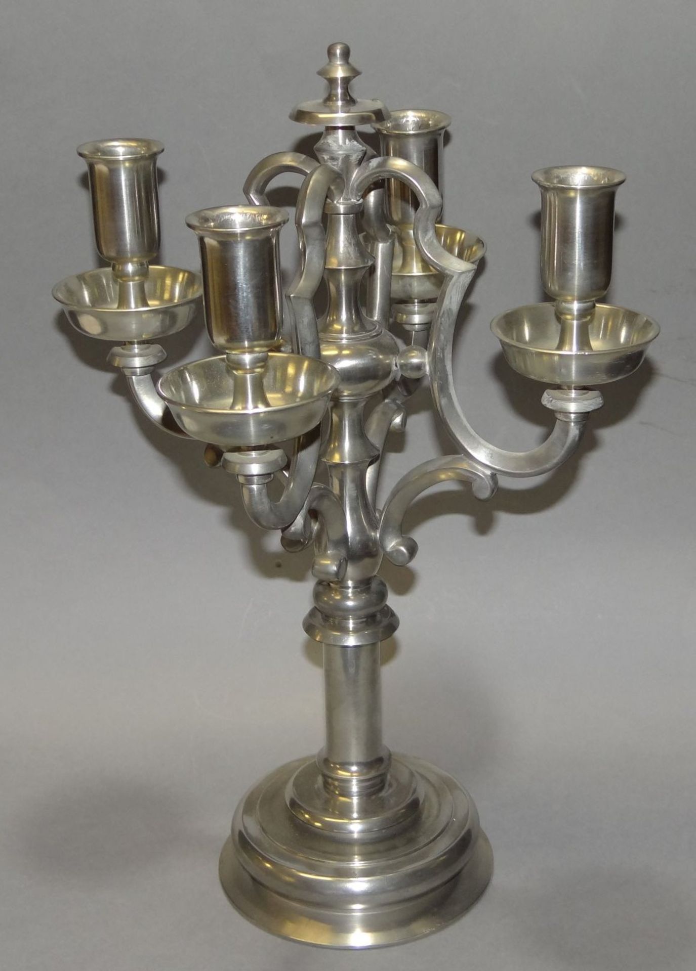 grosser Kerzenhalter "Röders Zinn" Entw. Frido Witte, H-36 cm, D-23 c - Bild 2 aus 4