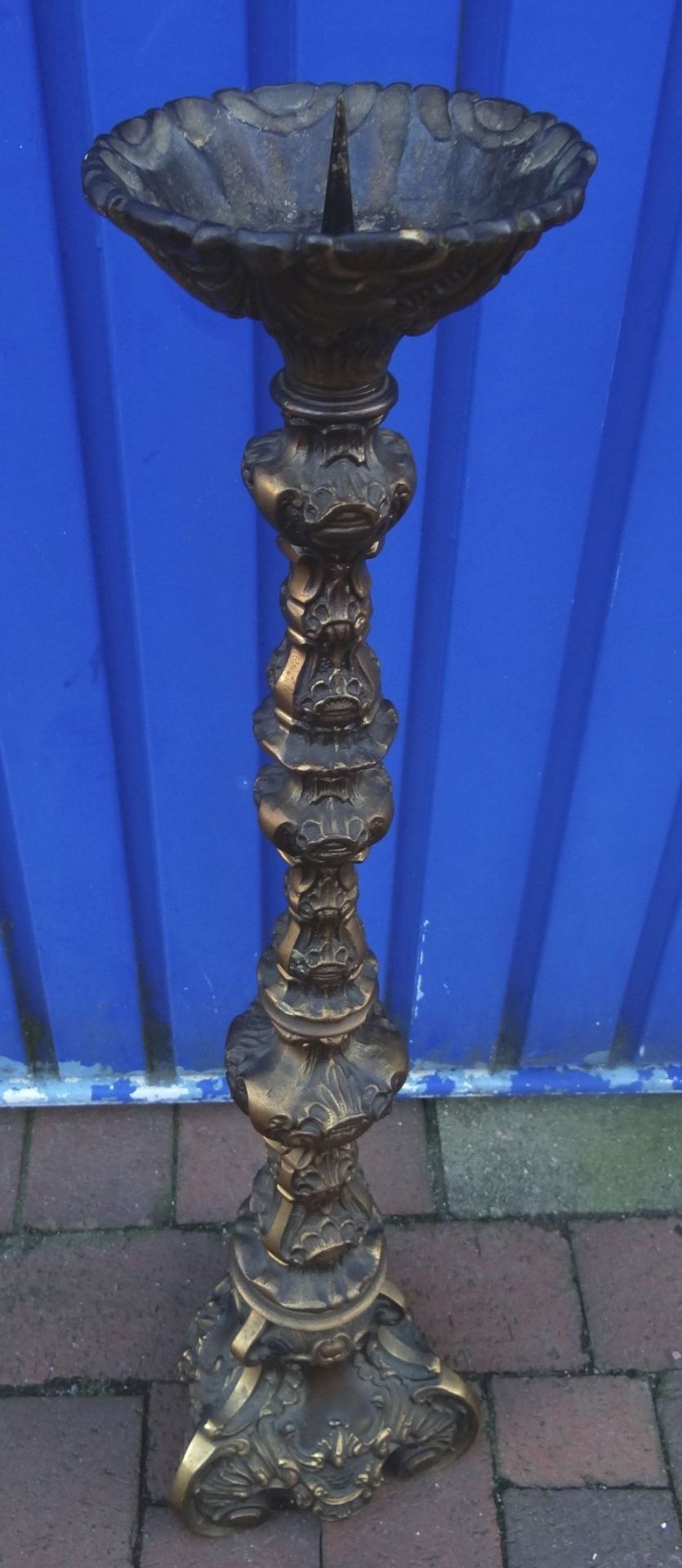 hoher Stand-Kerzenhalter, Bronze, H-77 cm