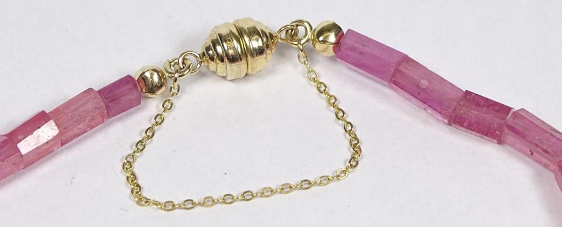 Rubin Armband, Gold 375/000,ca.L- 19cm,Magnetschließ - Bild 3 aus 3