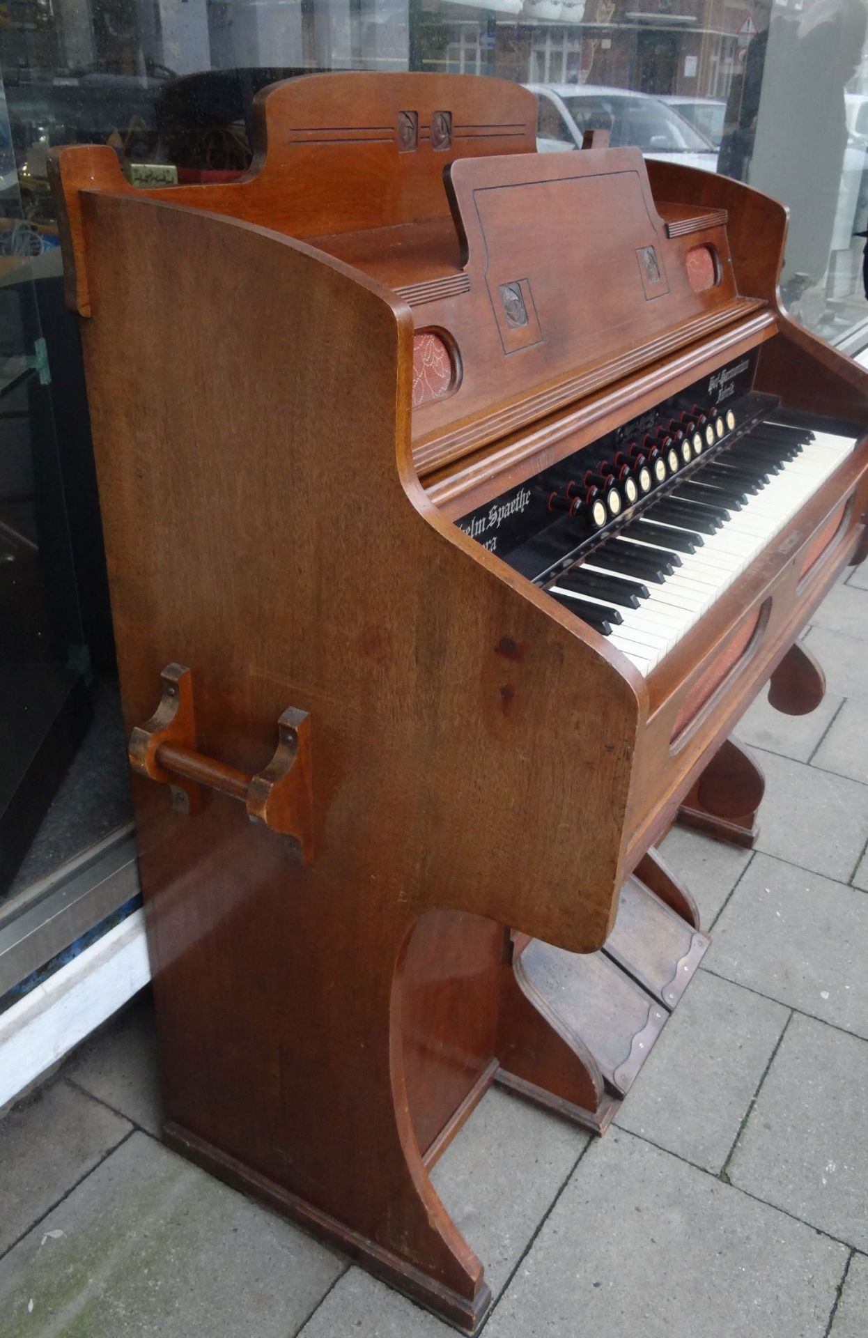 Harmonium "Wilh.Spaethe, Gera Hoflieferant", sehr gut erhalten und funktionstüchtig, um 1900, H- - Bild 6 aus 7