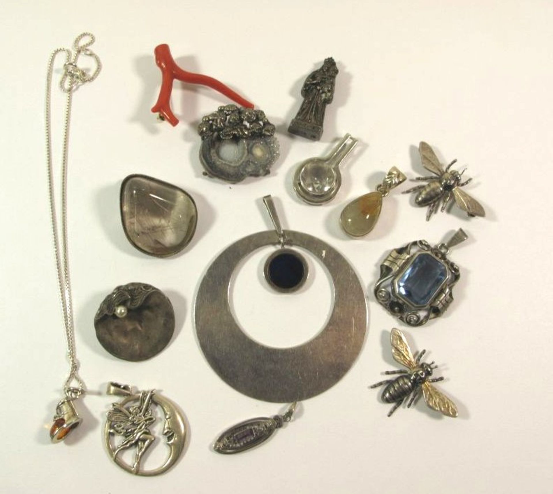 Konvolut div. Silberschmuck, zus. ca. 100g.