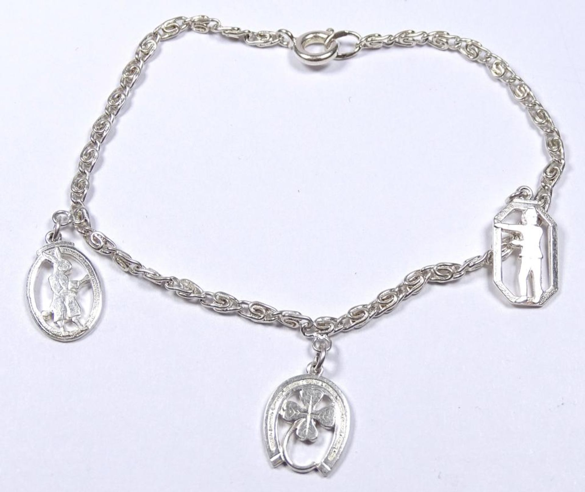 Armband,Silber -835-,Charms,L- 19,5cm, 5,6gr.