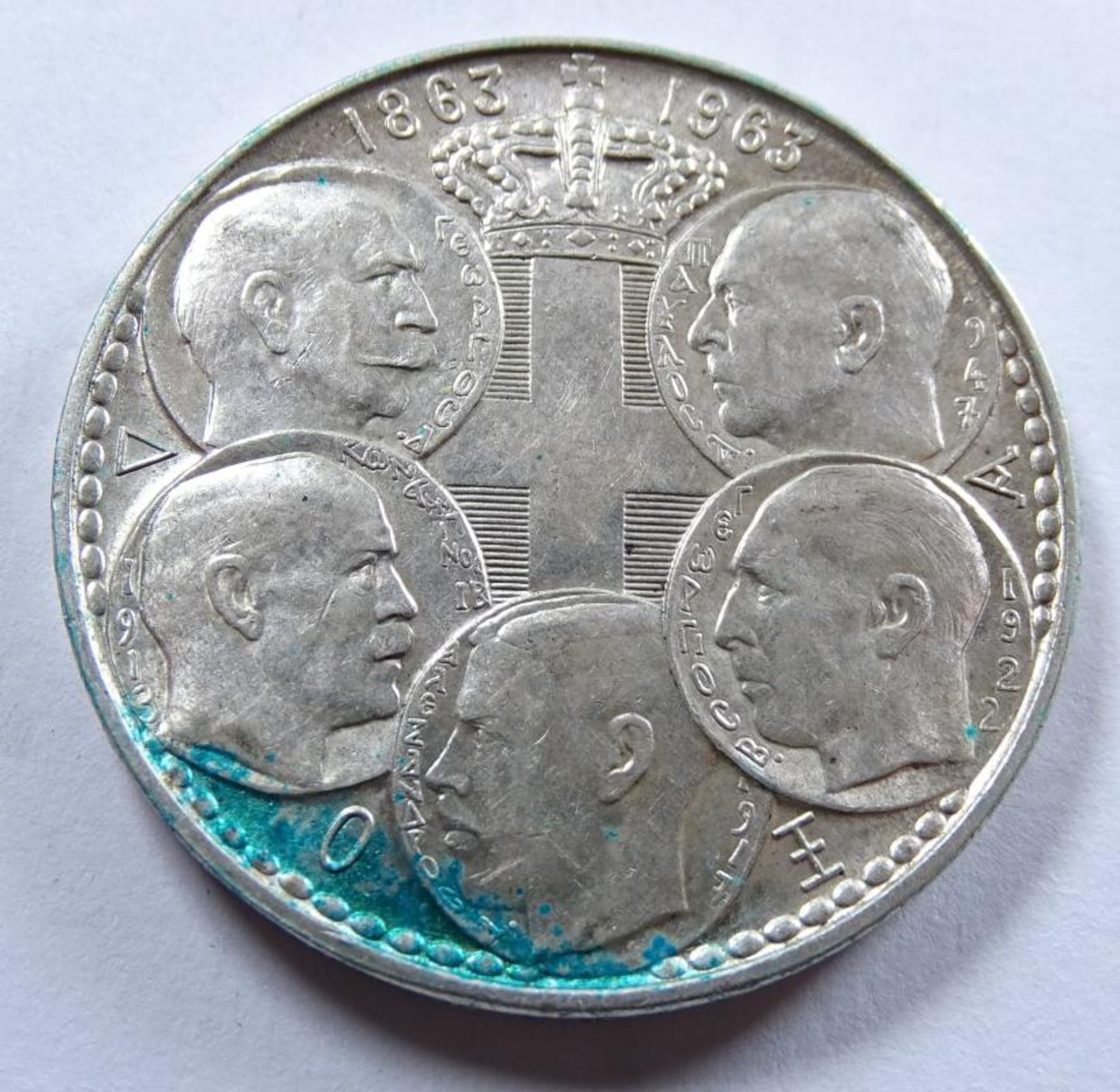 30 Drachmen Münze,1963,Silber,d-34m - Bild 2 aus 2