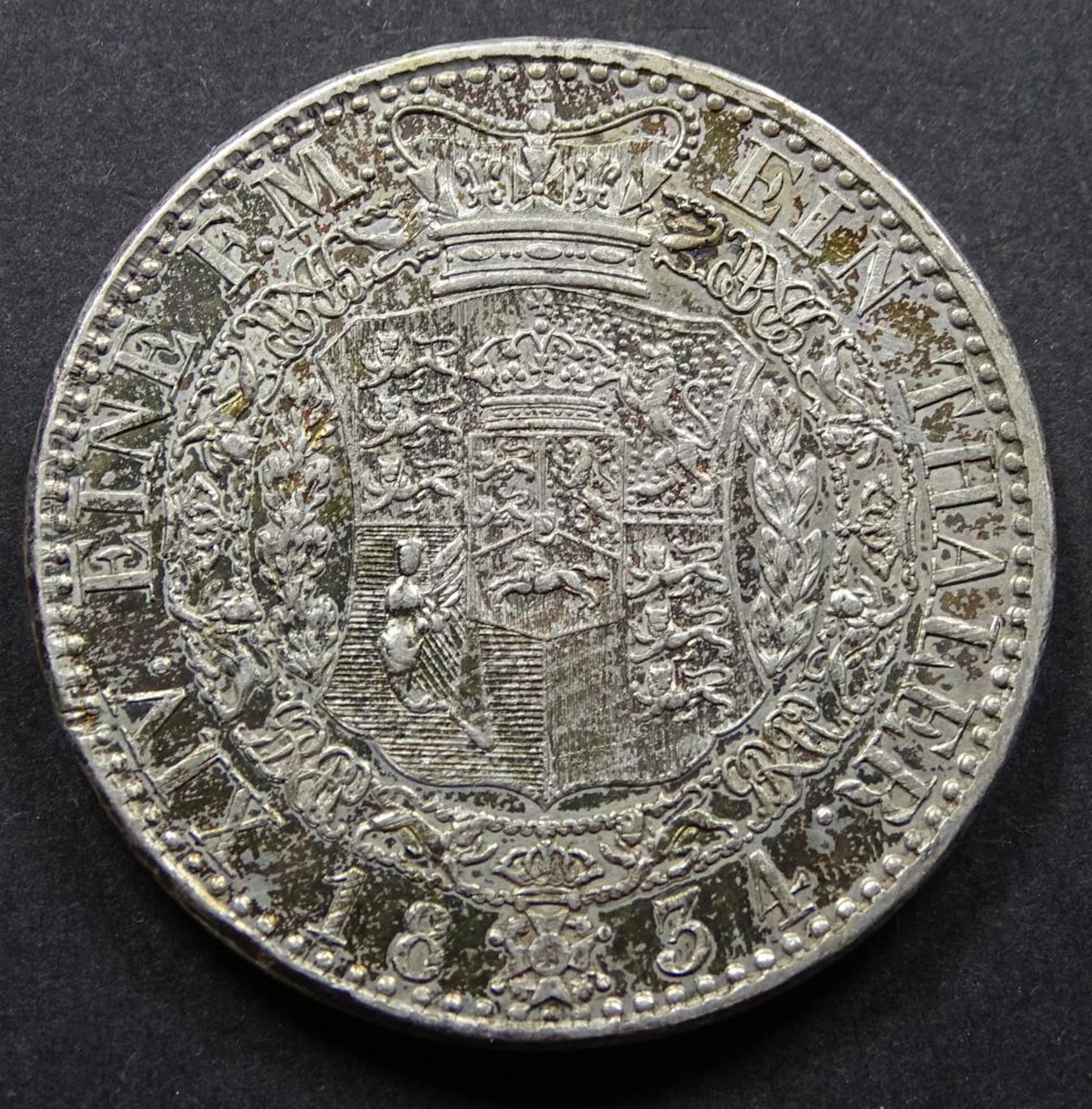 Ein Thaler, 1834B, Hannover,vz.,d-34,8mm, 22,1gr.