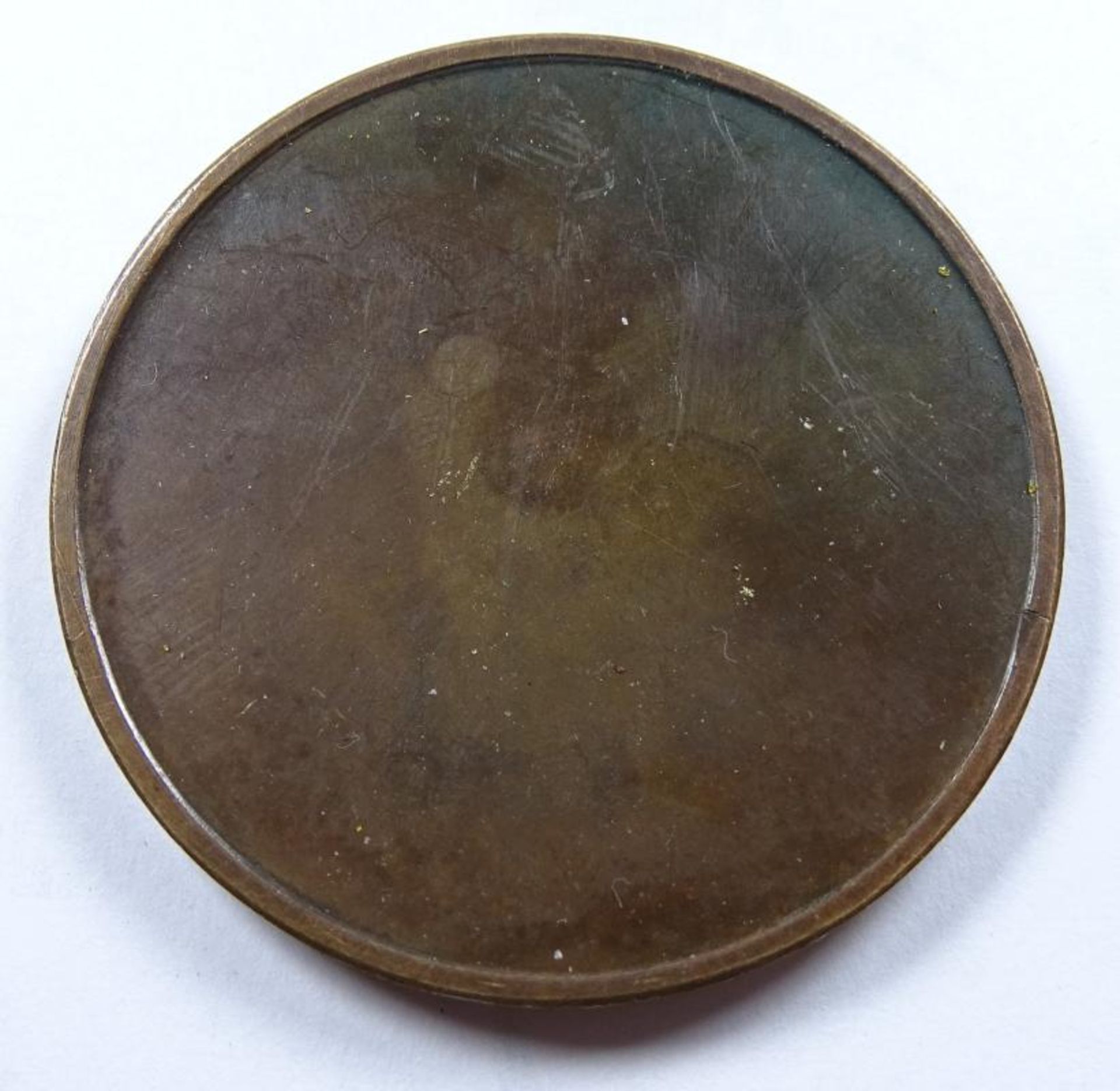 Bronzeplakette "Freiberger Schwimm-u. Ski Club e.V.1898",d-45mm - Bild 2 aus 2